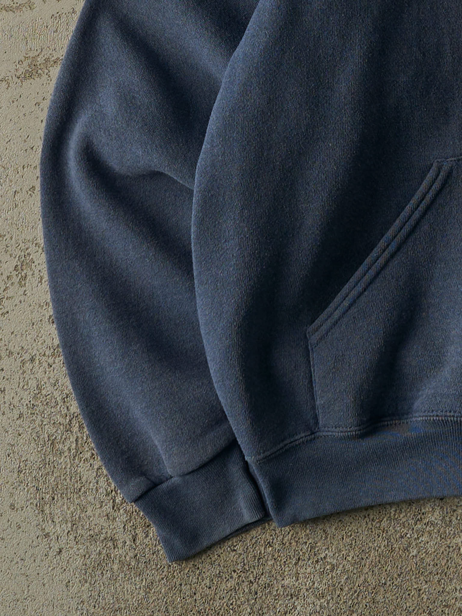 Vintage 90s Washed Blue Zip Up Hoodie (L/XL)