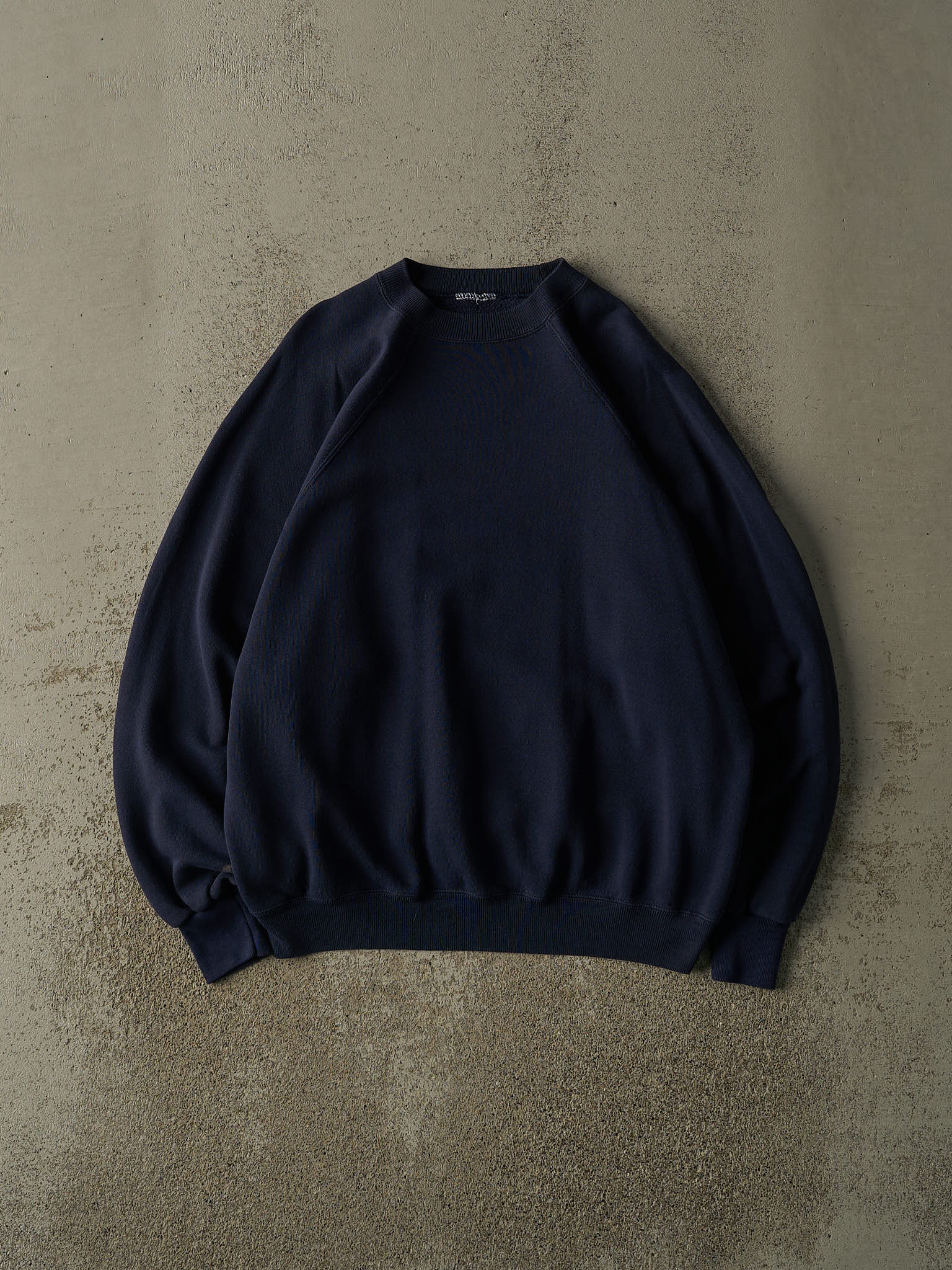 Vintage 80s Navy Blue Blank Crewneck (M/L)