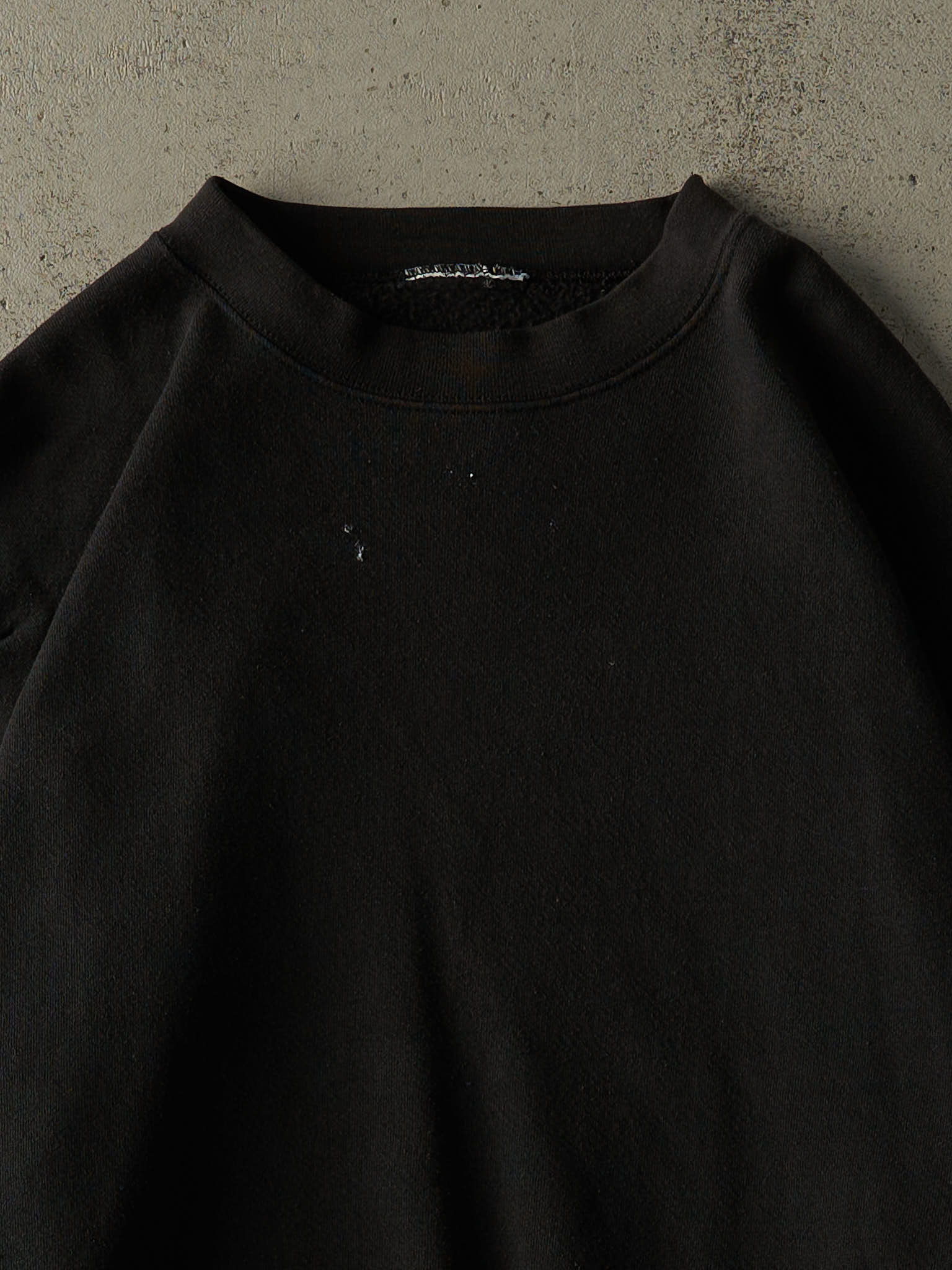 Vintage 90s Faded Black Blank Crewneck (XXL)