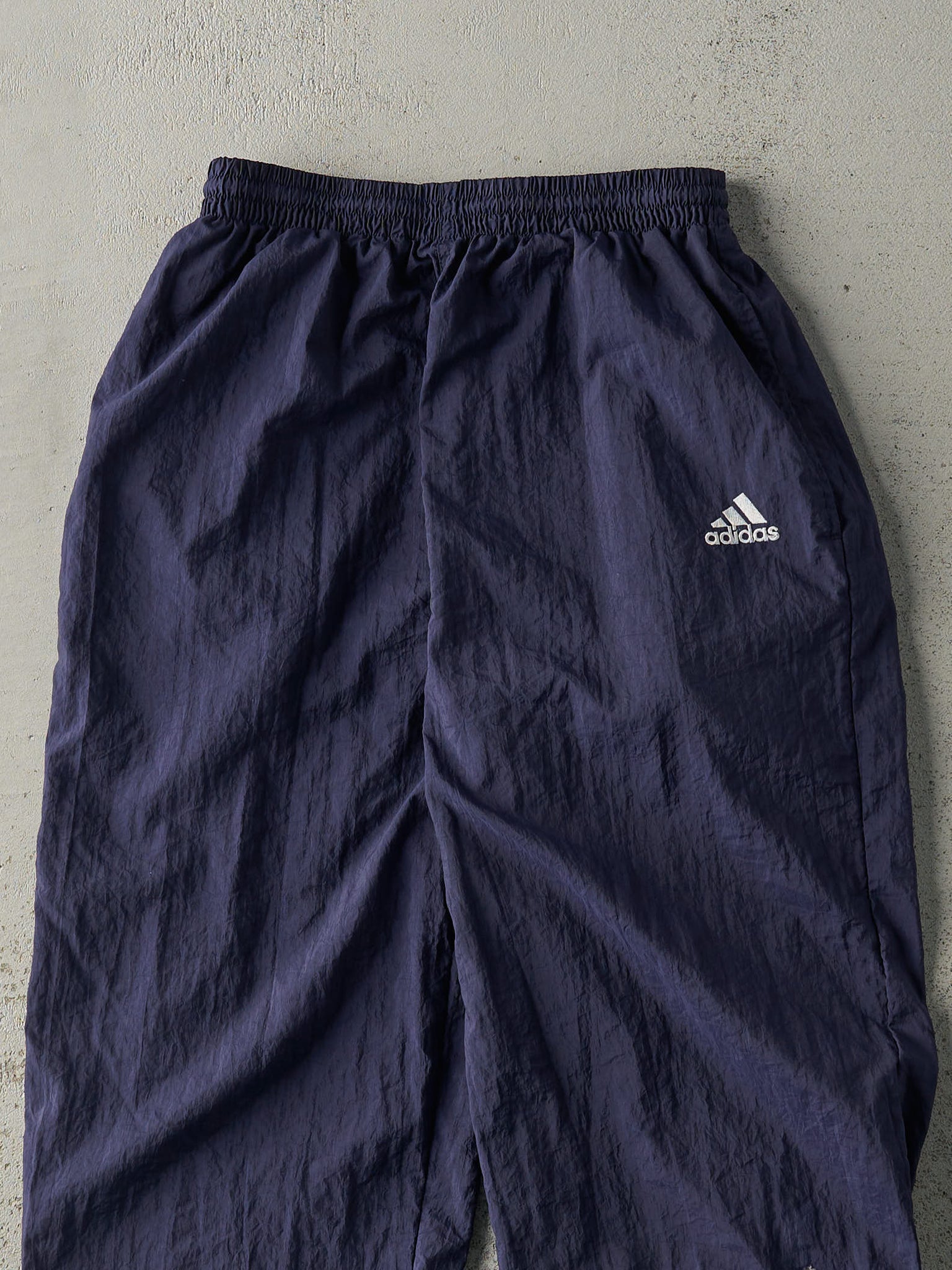 Vintage 90s Navy Blue Embroidered Logo Adidas Track Pants (25x29.5)