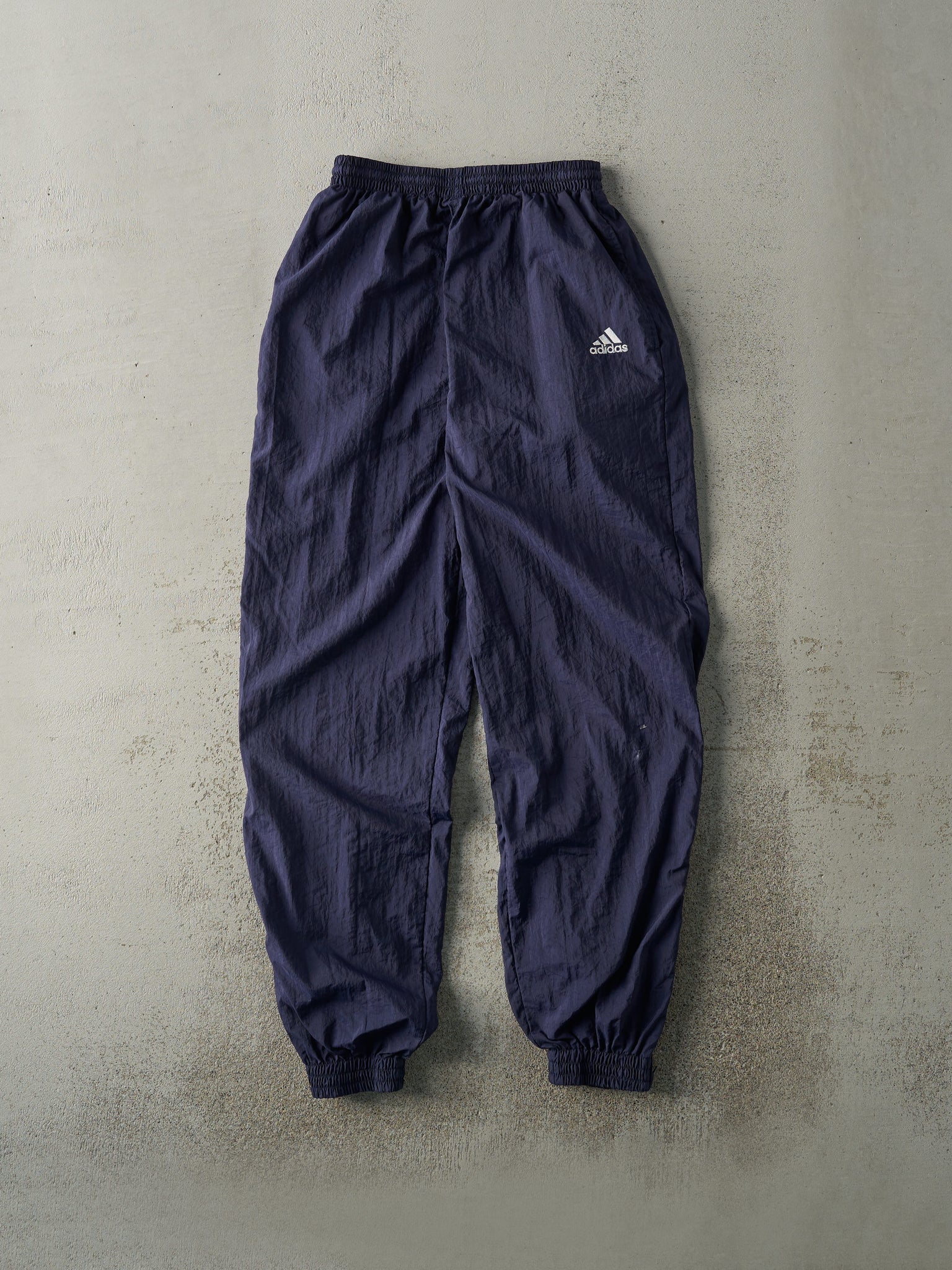 Vintage 90s Navy Blue Embroidered Logo Adidas Track Pants (25x29.5)