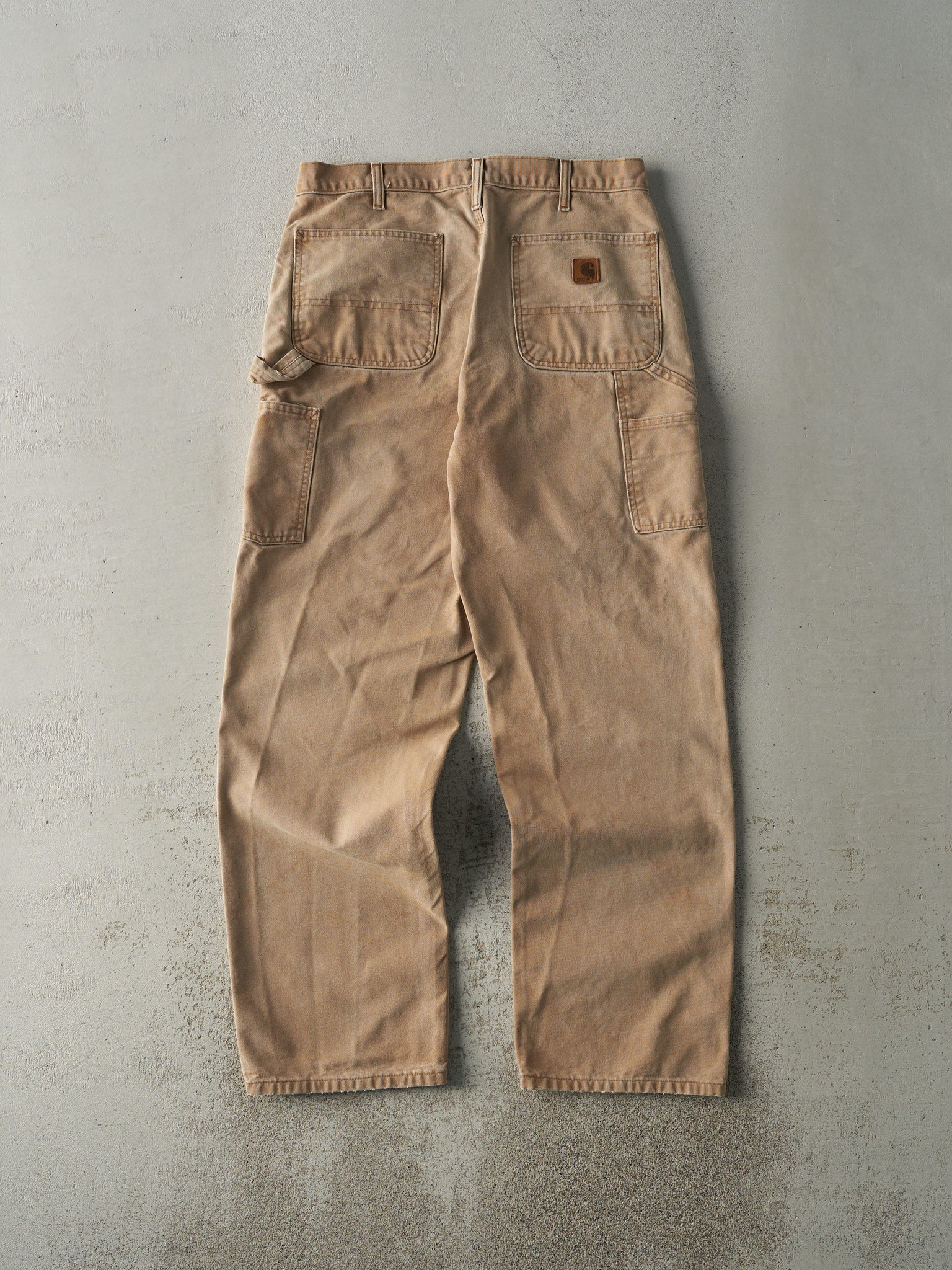 Vintage Y2K Beige Dungaree Fit Carhartt Carpenter Pants (33x32)