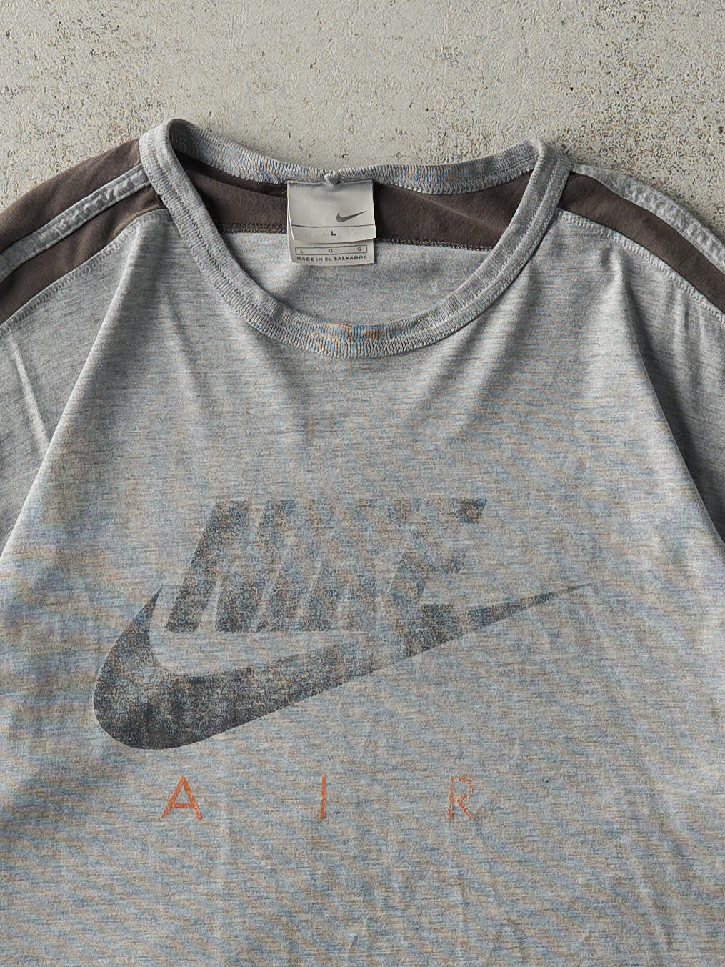 Vintage Y2K Grey Nike Air Logo Tee (M)