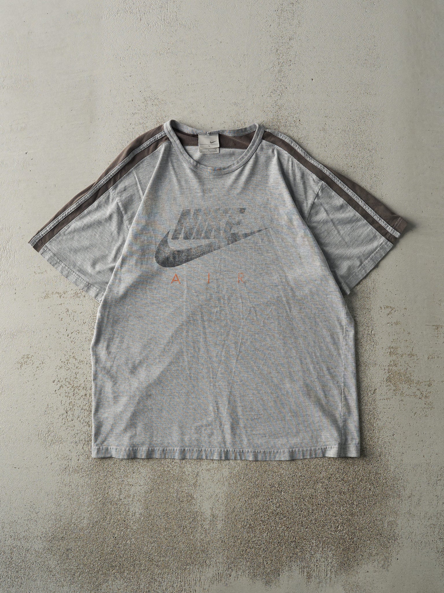 Vintage Y2K Grey Nike Air Logo Tee (M)