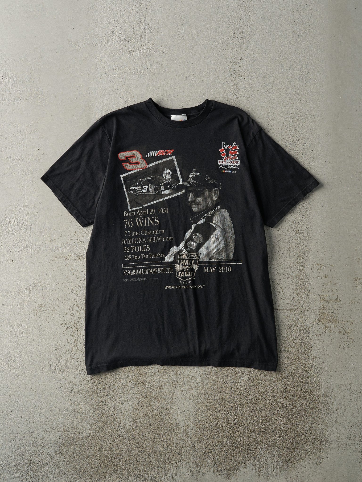 Vintage 10' Black Dale Earnhardt Nascar Hall of Fame Tee (M/L)