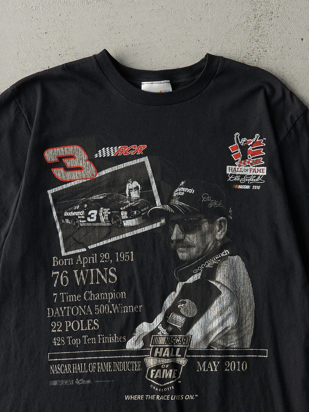 Vintage 10' Black Dale Earnhardt Nascar Hall of Fame Tee (M/L)