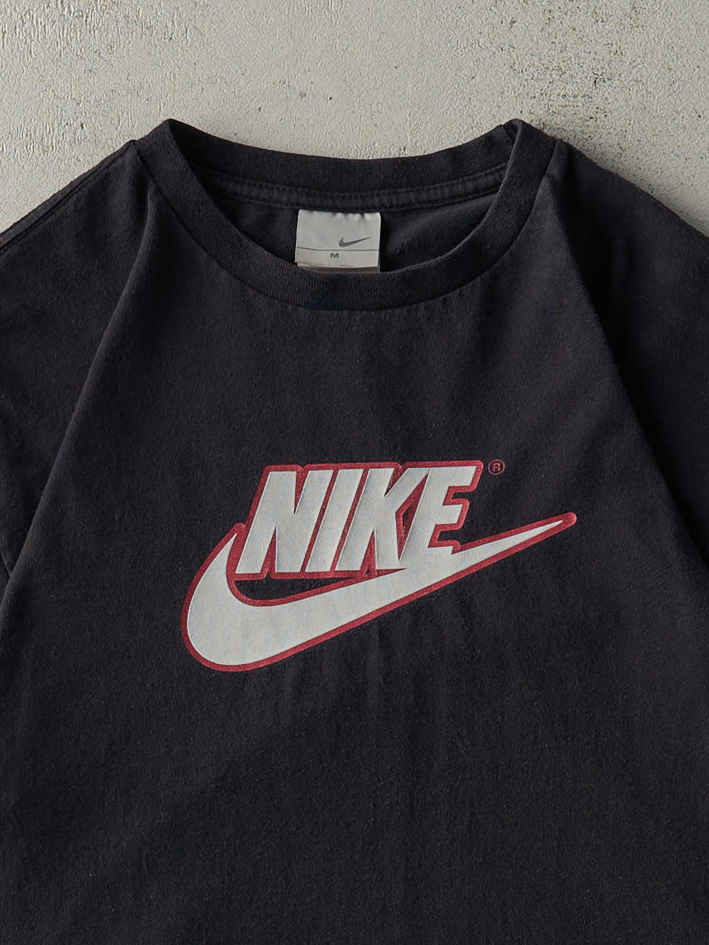 Vintage Y2K Black Nike Logo Tee (M/L)