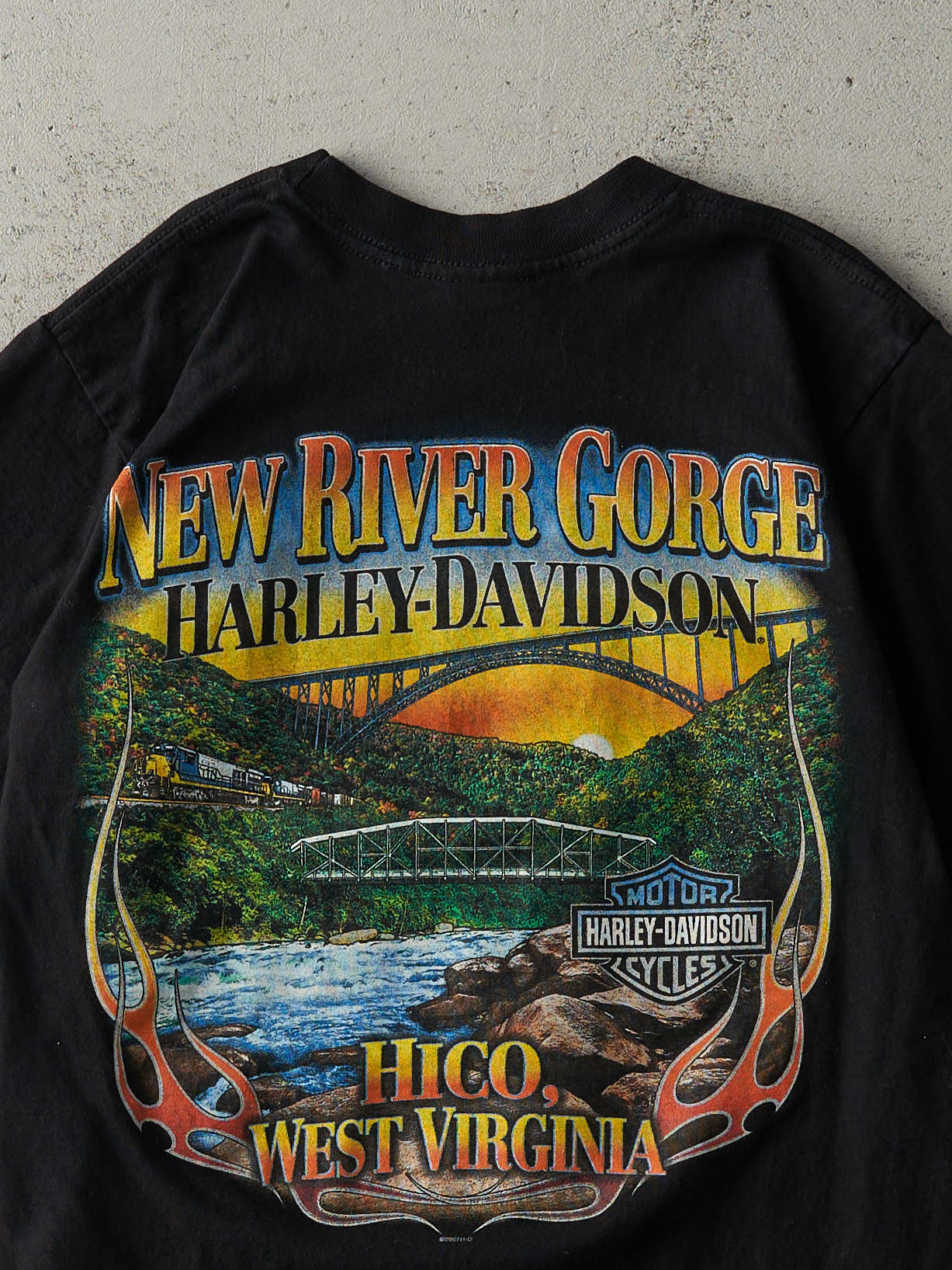 Vintage 07' Black Hico West Virginia Harley Davidson Tee (S/M)