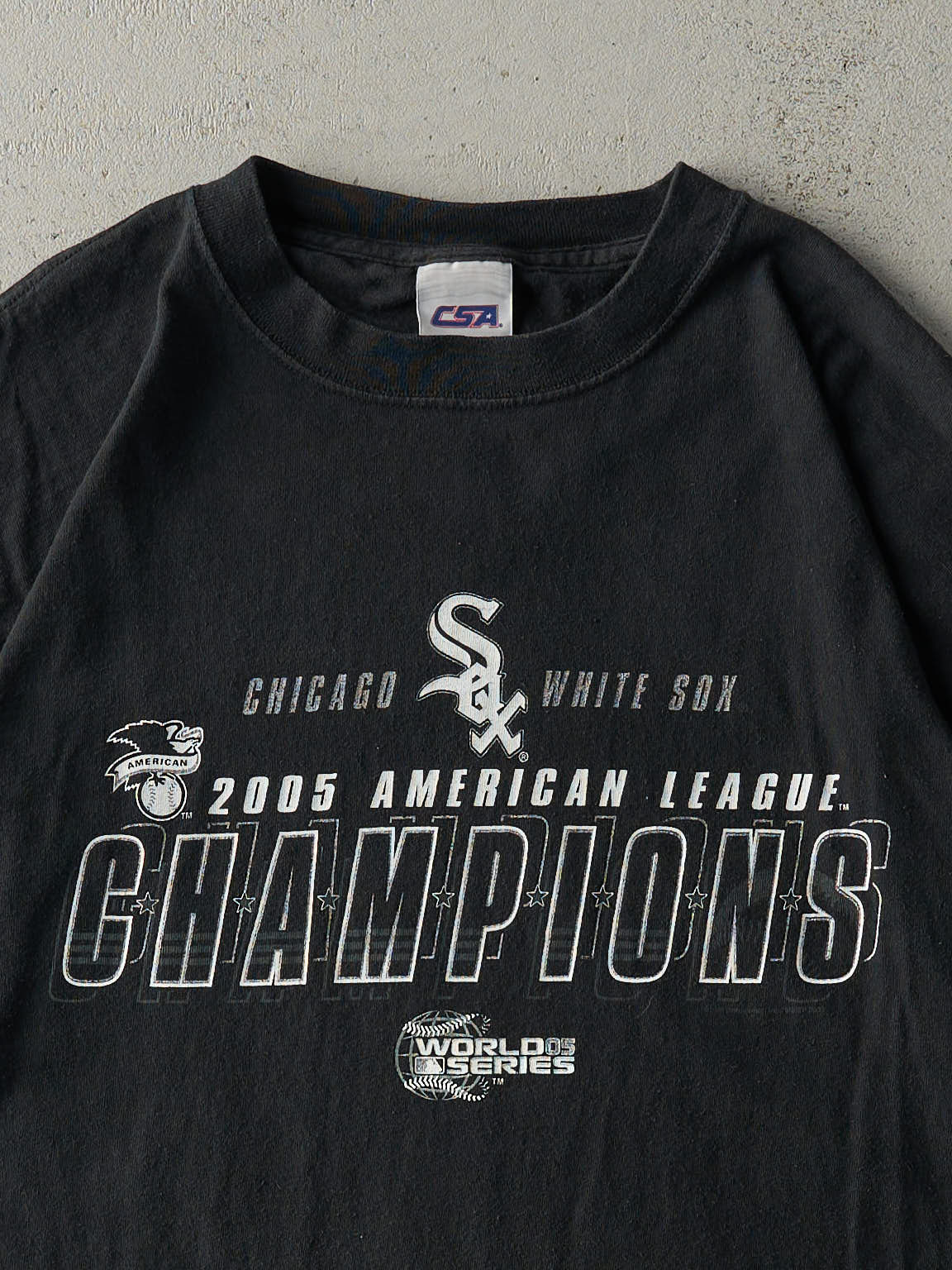 Vintage 05' Black Chicago White Sox American League Champions Tee (L/XL)