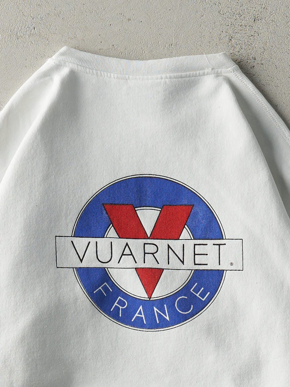 Vintage 90s White Vuarnet Logo Crewneck (M)