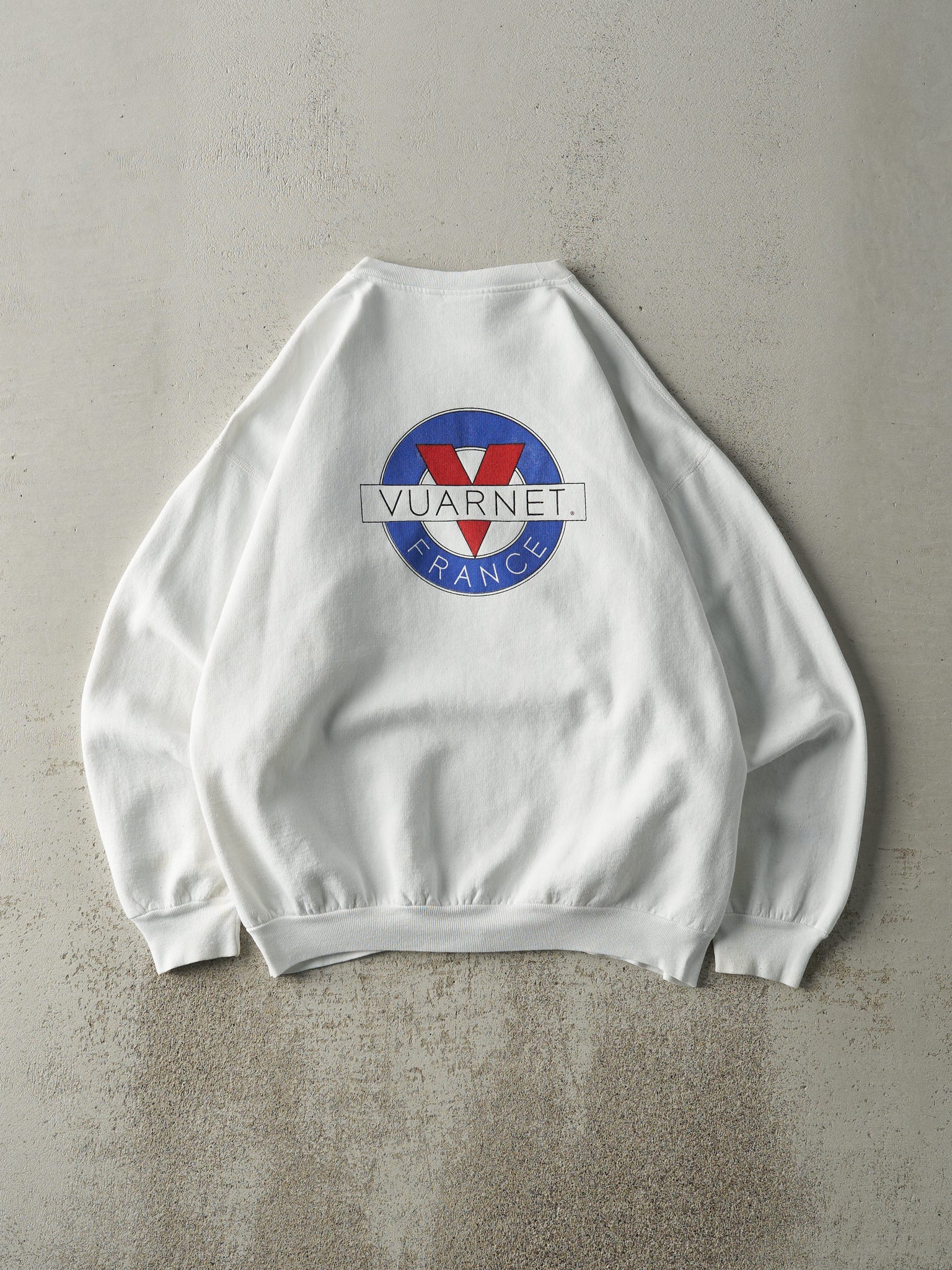 Vintage 90s White Vuarnet Logo Crewneck (M)