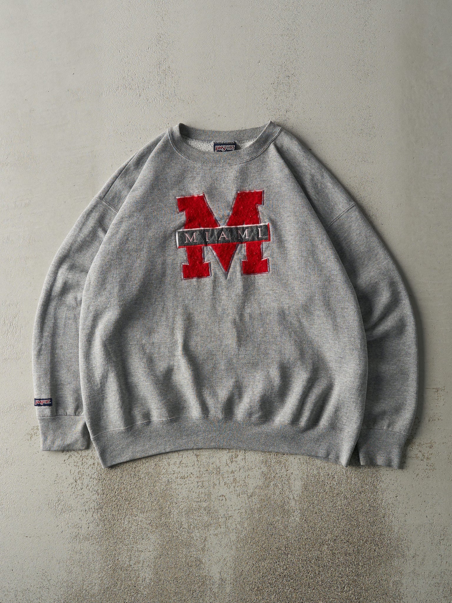 Vintage 90s Grey University of Miami Crewneck (XL)