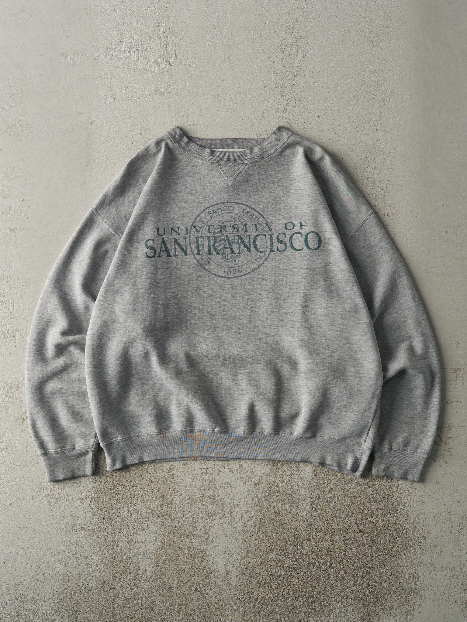 Vintage 90s Grey University of San Francisco Boxy Crewneck (L)