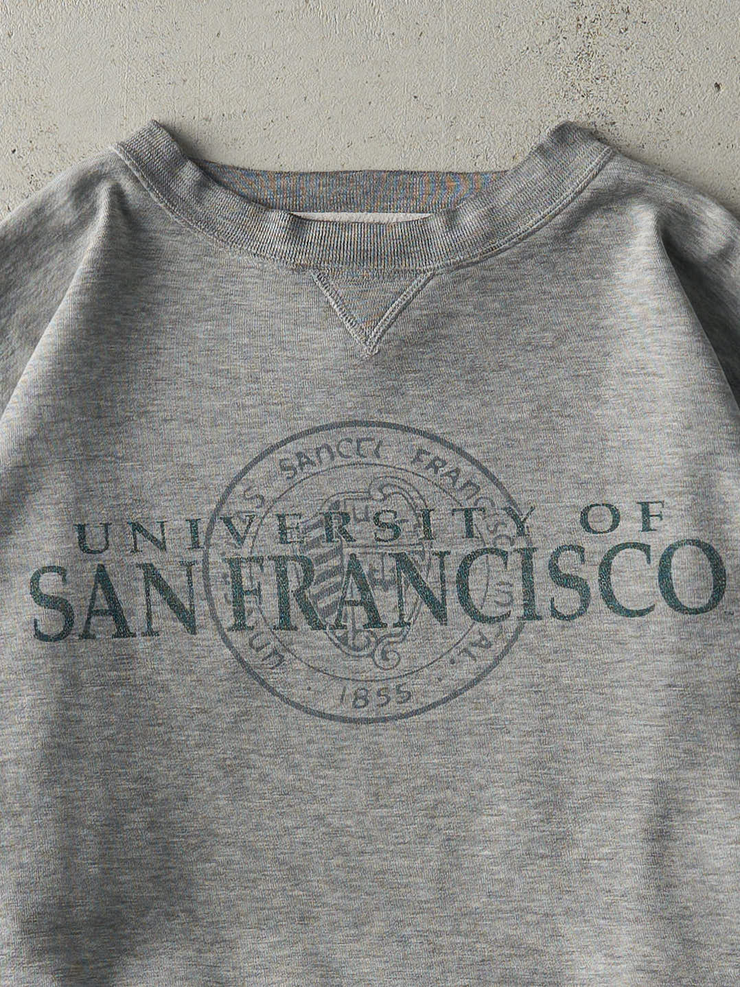 Vintage 90s Grey University of San Francisco Boxy Crewneck (L)