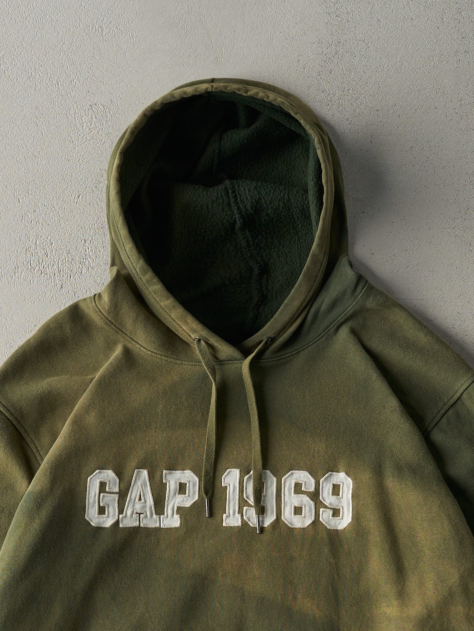 Vintage Y2K Sun Faded Green Gap Hoodie (XXL)