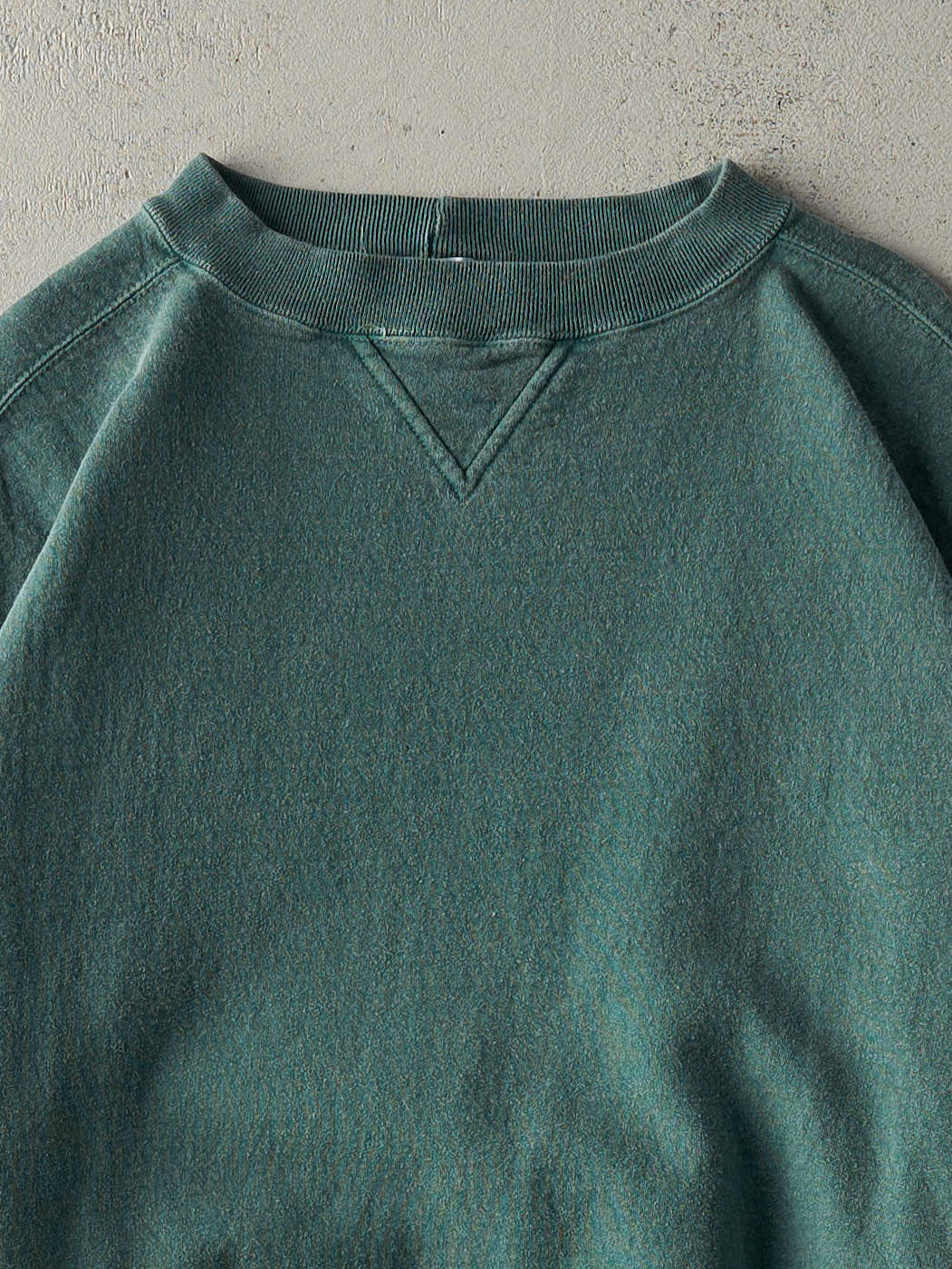 Vintage 90s Washed Green Blank Crewneck (L/XL)