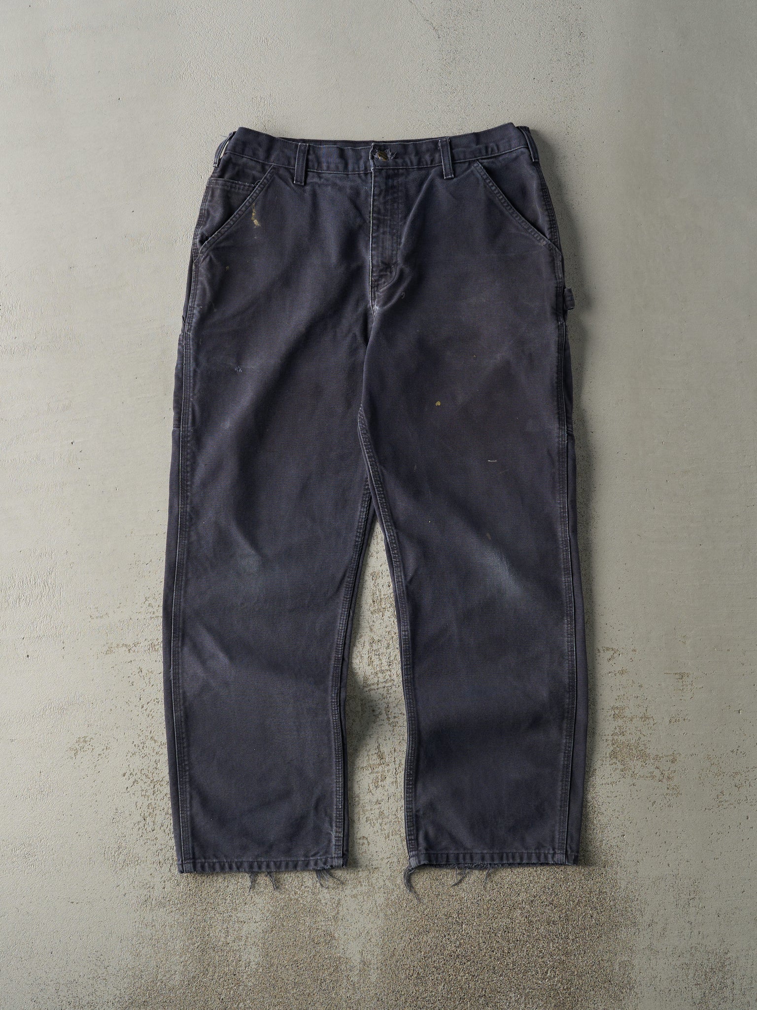 Vintage Y2K Navy Blue Dungaree Fit Carhartt Carpenter Pants (35x31)