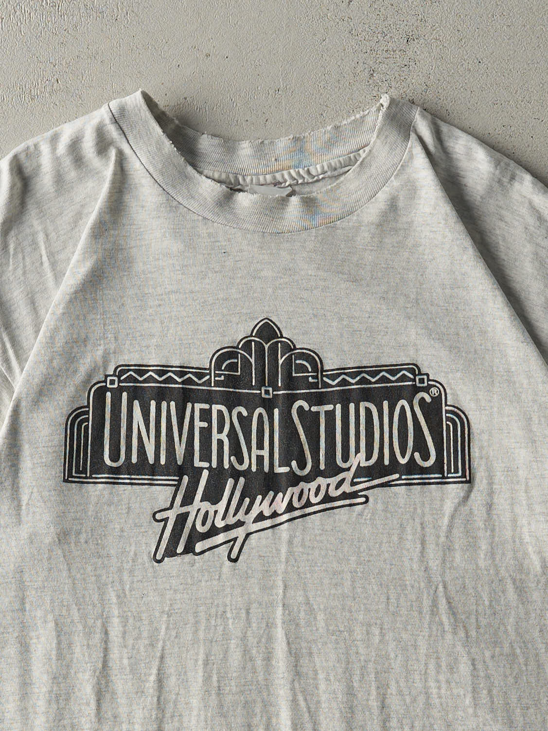 Vintage 90s Heather Grey Universal Studios Hollywood Single Stitch Tee (M/L)