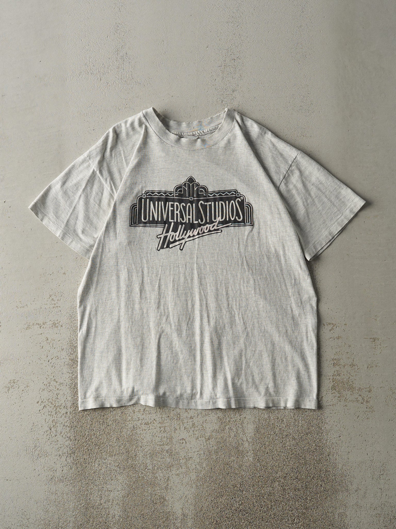 Vintage 90s Heather Grey Universal Studios Hollywood Single Stitch Tee (M/L)