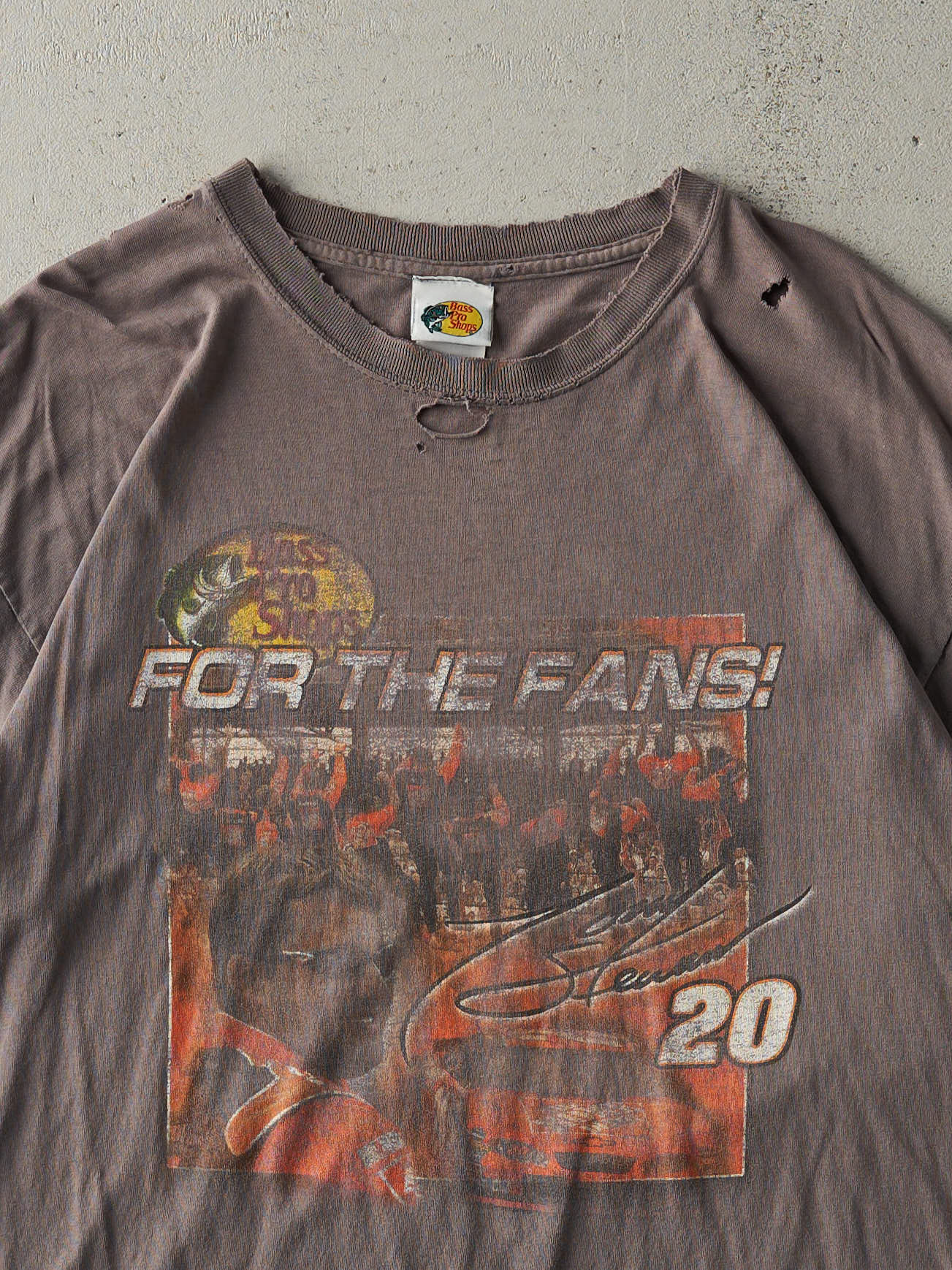 Vintage Y2K Grey Bass Pro Shops Tony Stewart Nascar Racing Tee (XL)