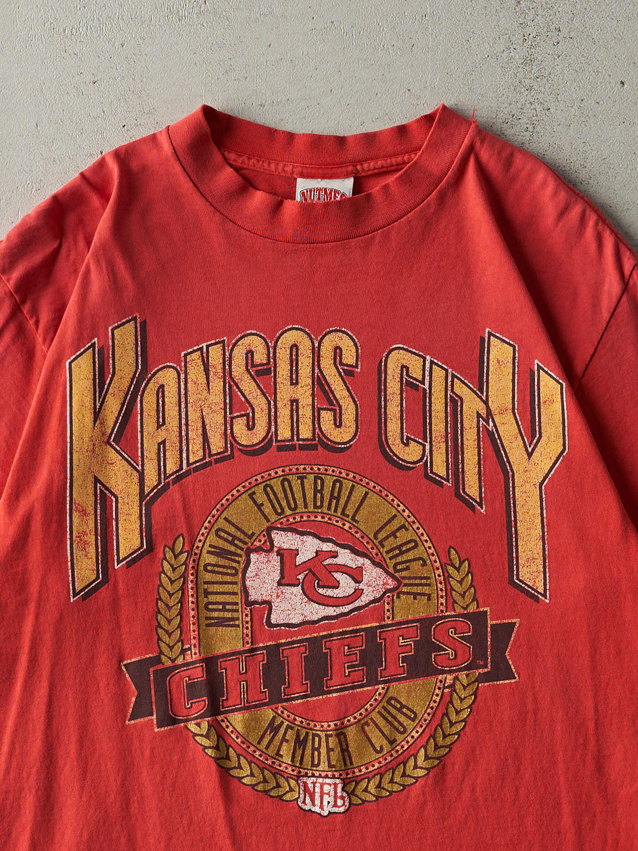 Vintage 90s Red Kansas City Chiefs Single Stitch Tee (M/L)