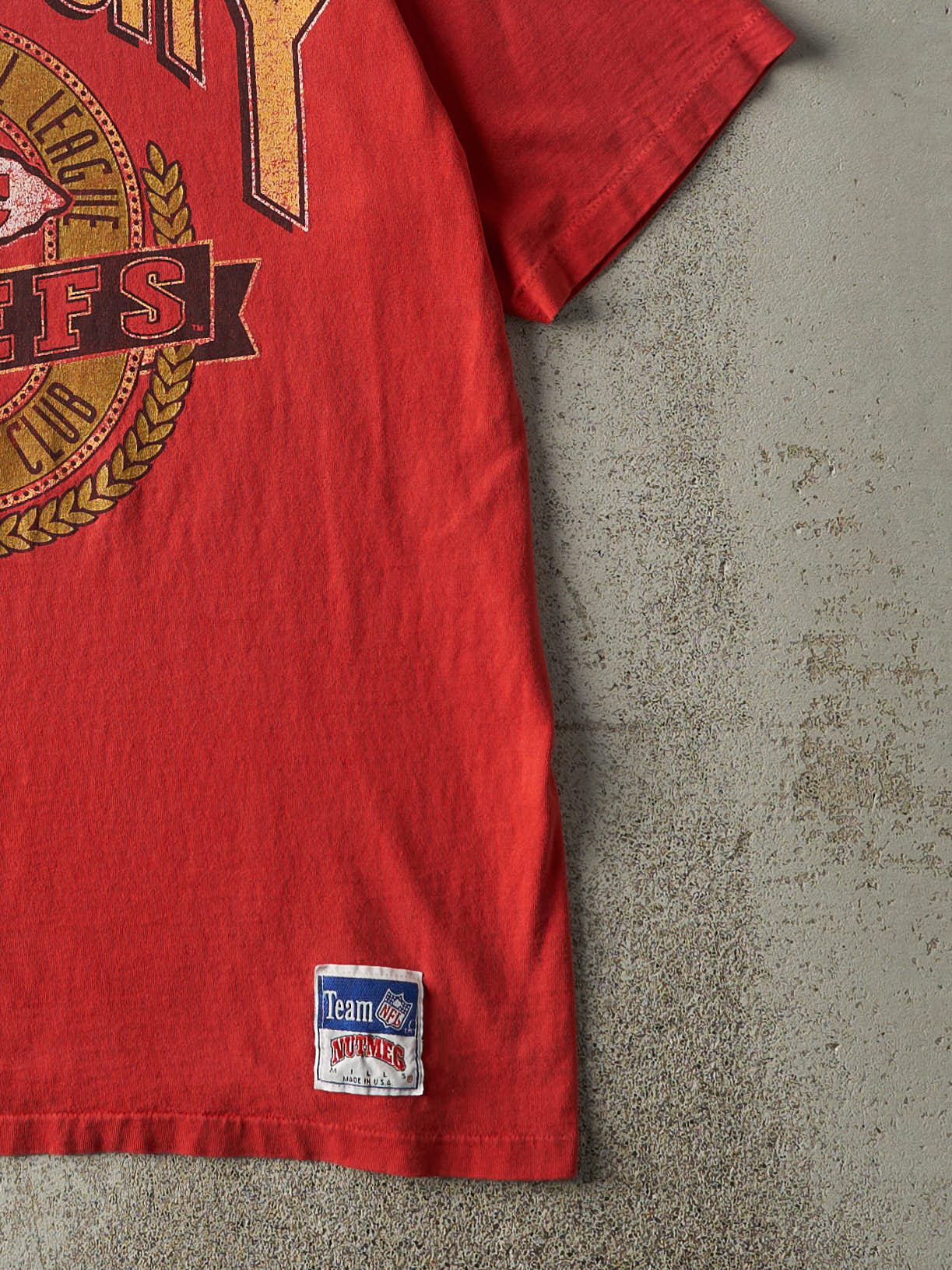 Vintage 90s Red Kansas City Chiefs Single Stitch Tee (M/L)