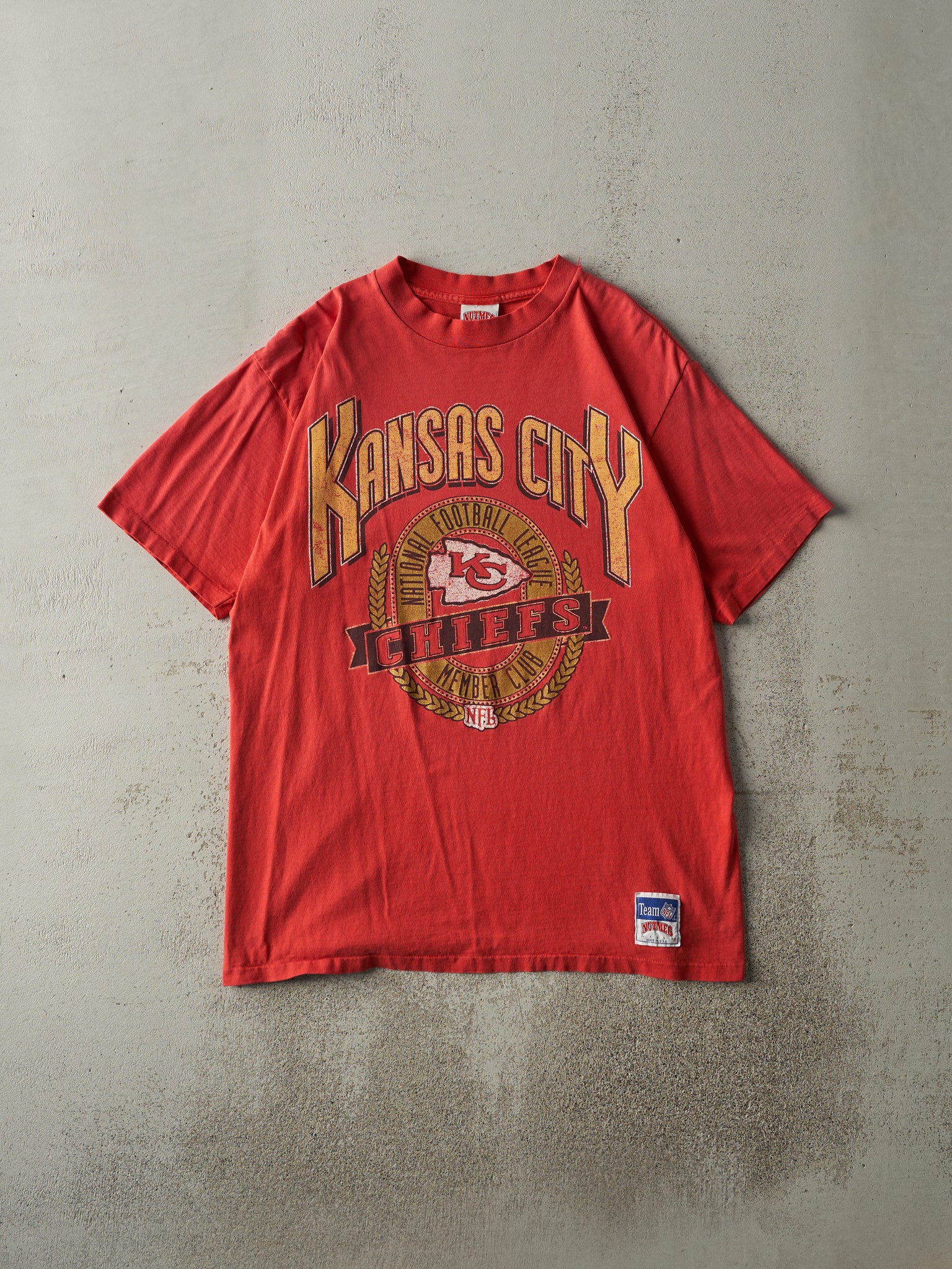 Vintage 90s Red Kansas City Chiefs Single Stitch Tee (M/L)