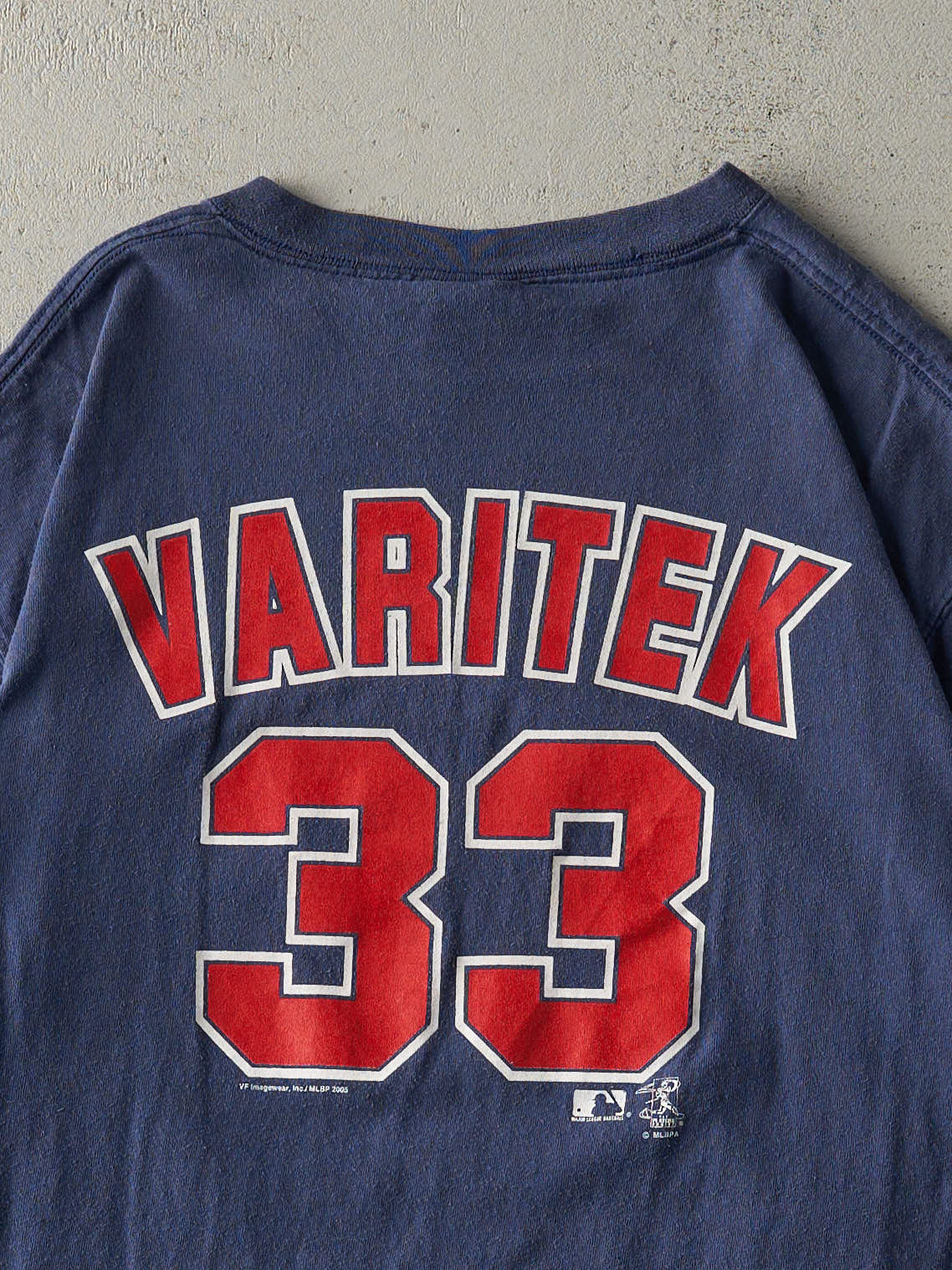 Vintage 05' Blue Boston Red Sox #33 Jason Varitek Tee (M)