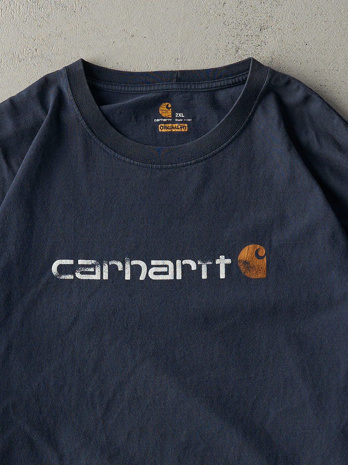 Vintage Y2K Navy Blue Carhartt Long Sleeve (XXL/XXXL)