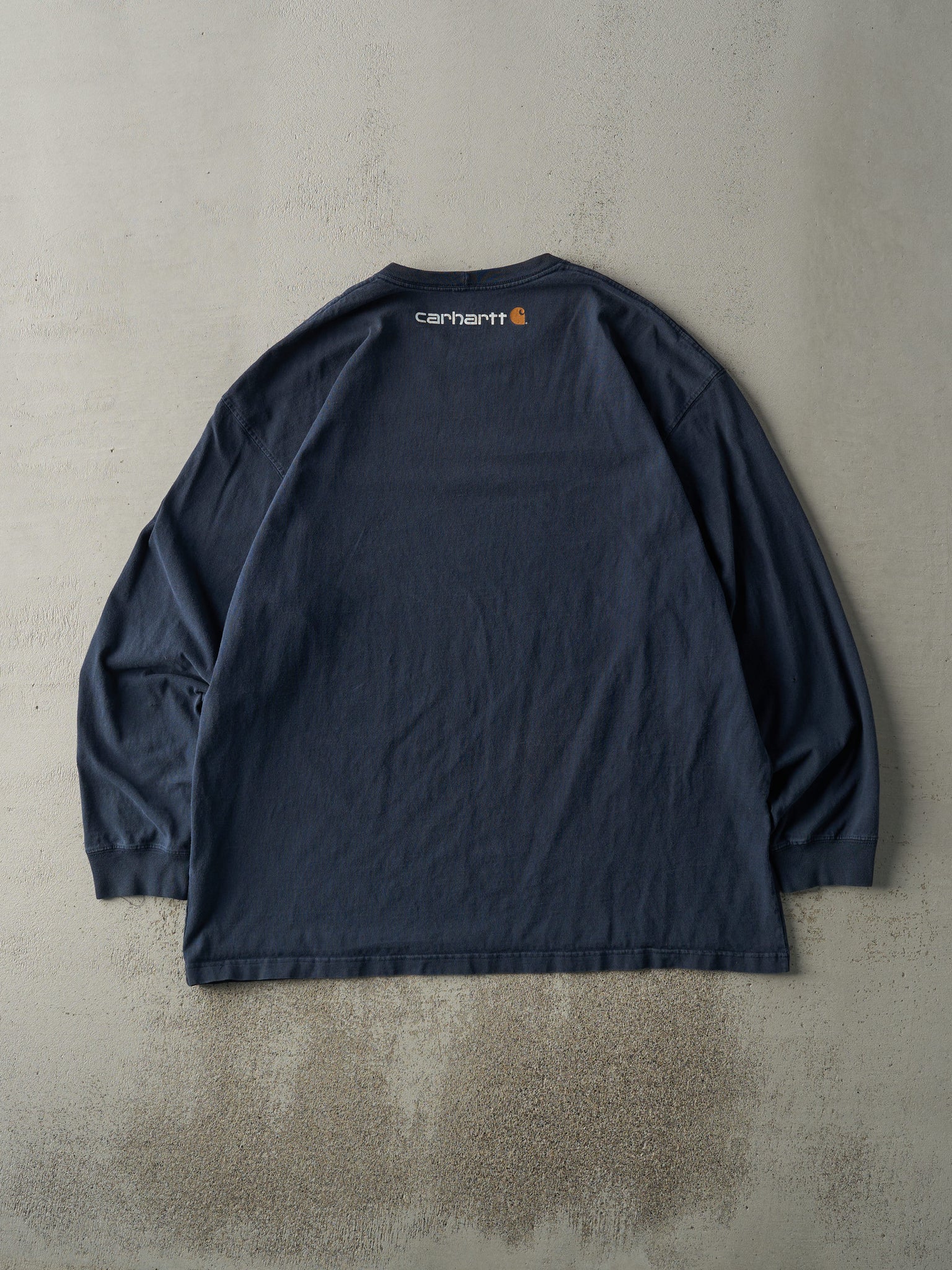 Vintage Y2K Navy Blue Carhartt Long Sleeve (XXL/XXXL)