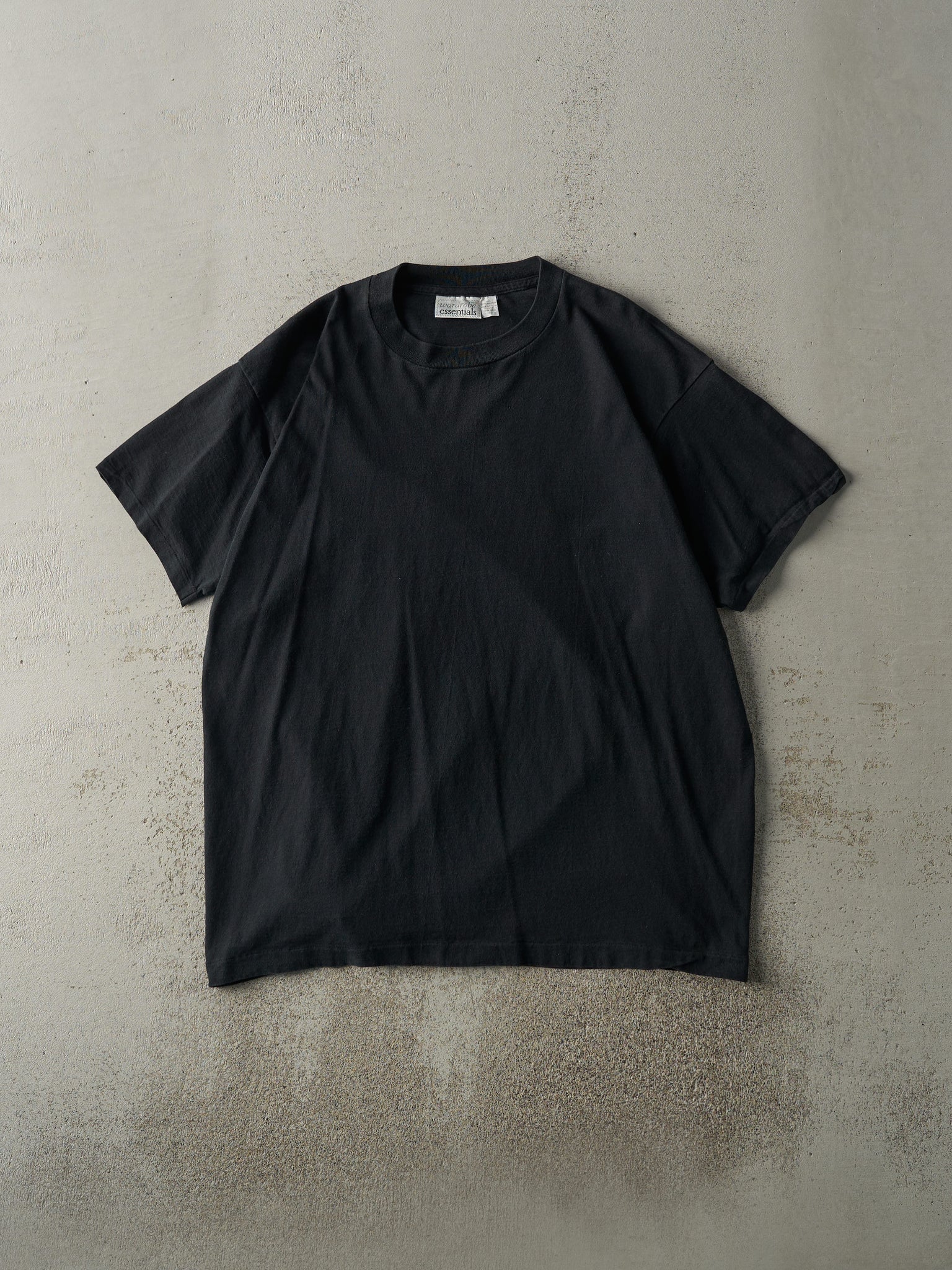 Vintage 90s Black Blank Single Stitch Tee (L)