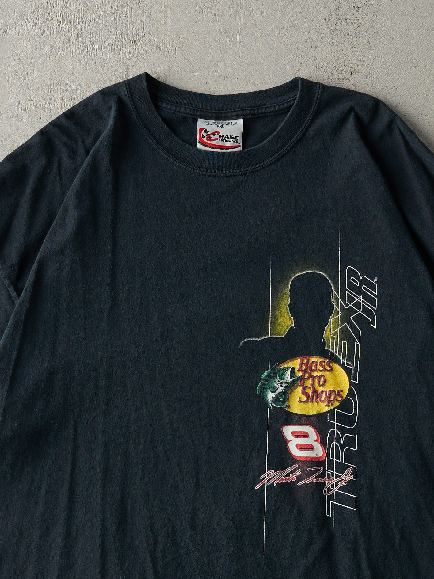 Vintage Y2K Black Bass Pro Shops Martin Truex Jr Nascar Racing Tee (XXL)