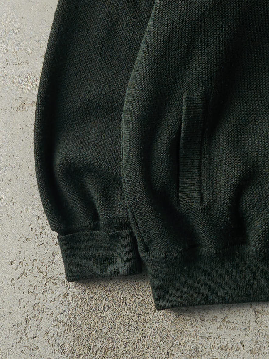 Vintage 80s Forest Green Lacoste Knit Cardigan (L)