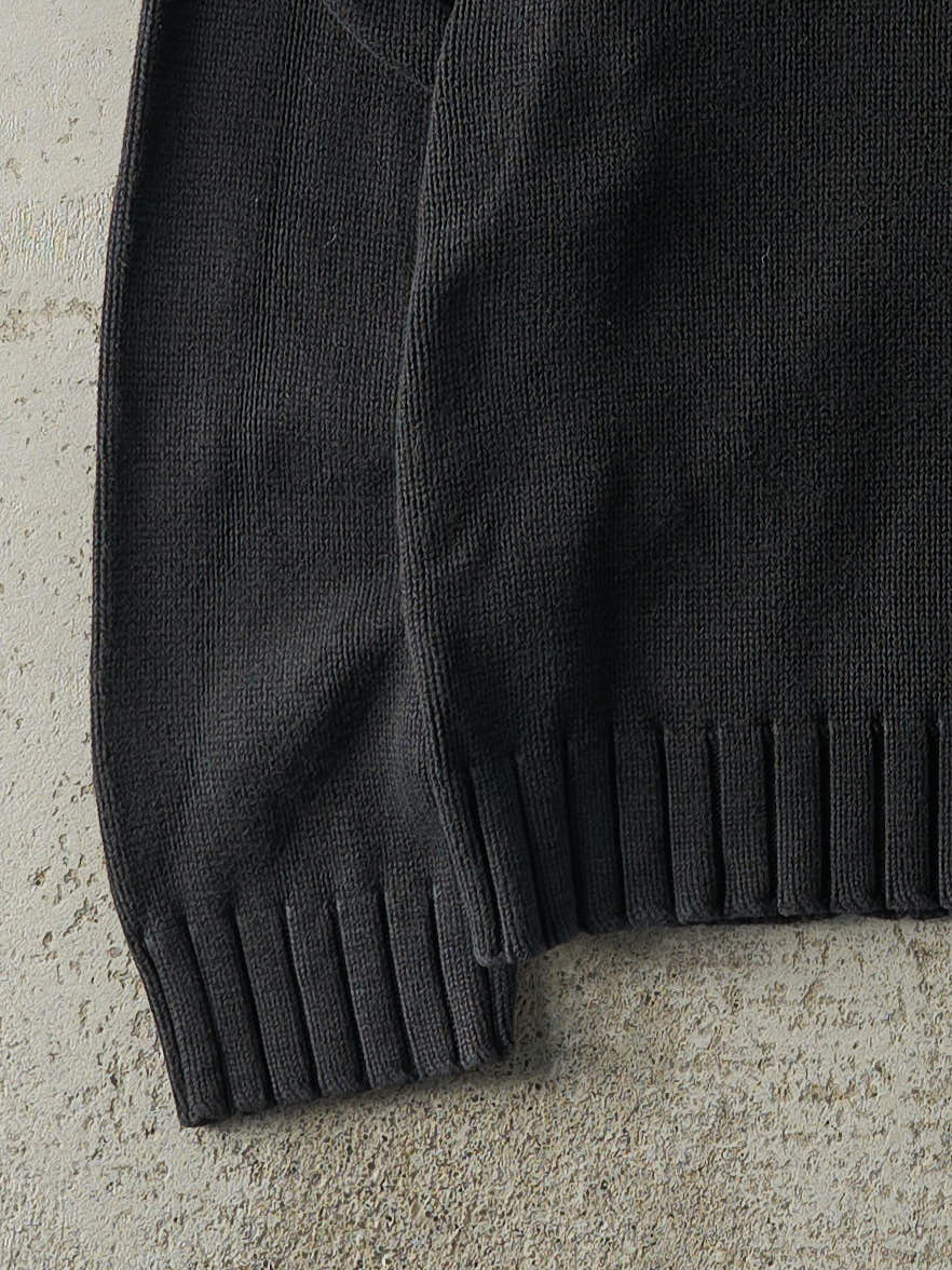 Vintage Y2K Black Tommy Hilfiger V-Neck Pullover Knit (L)