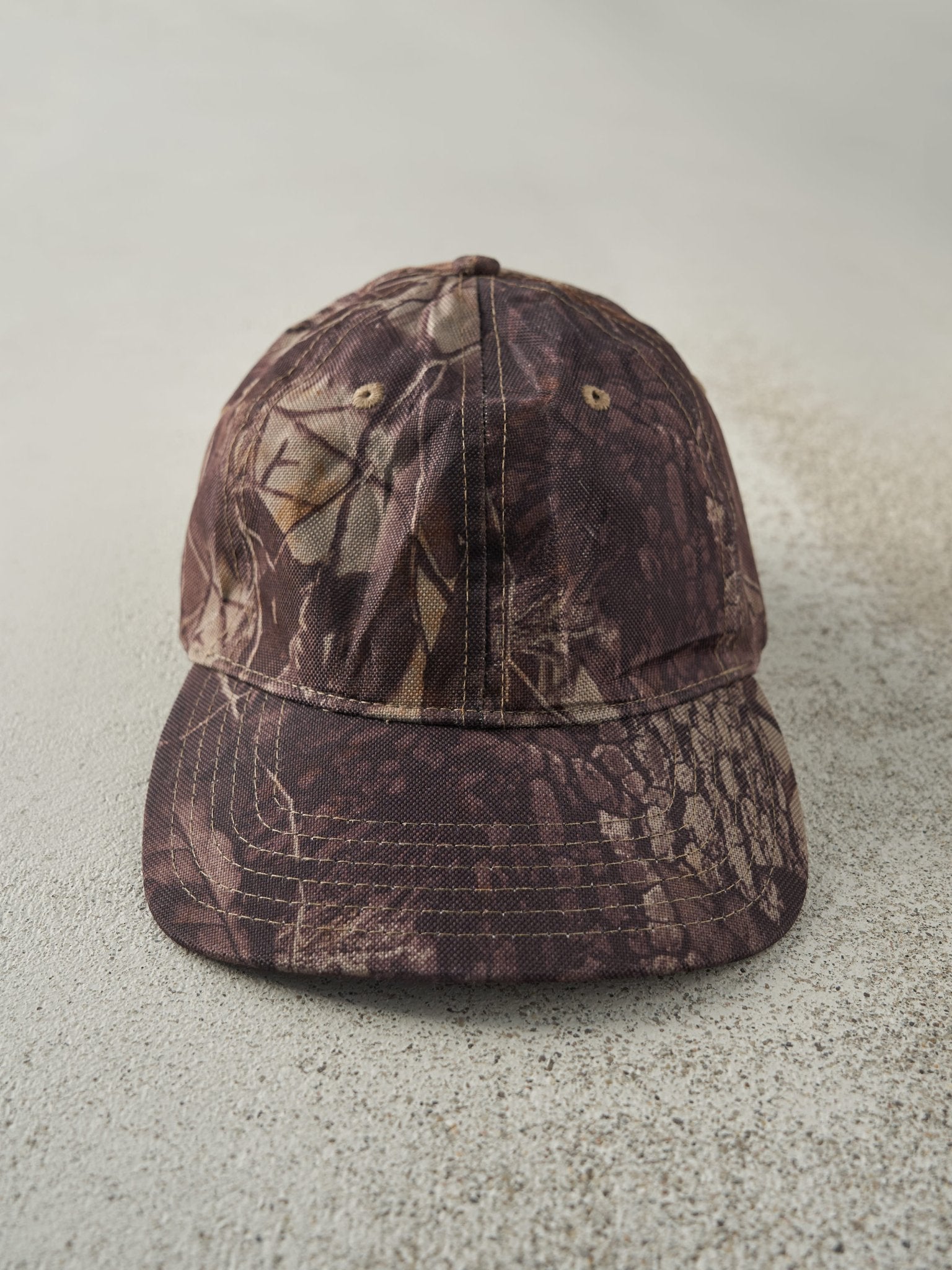 Vintage Y2K Camo Rain Lined Velcro Hat