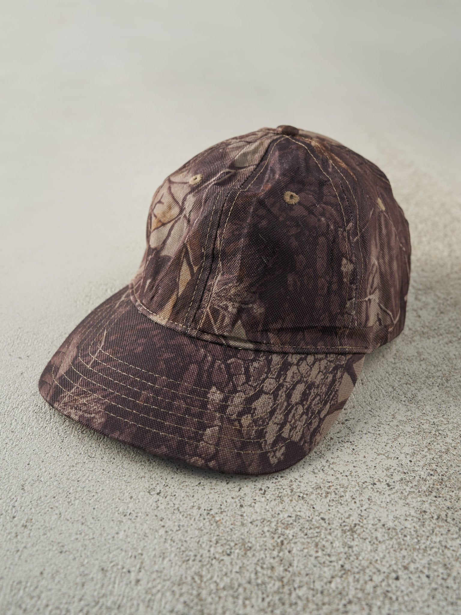 Vintage Y2K Camo Rain Lined Velcro Hat