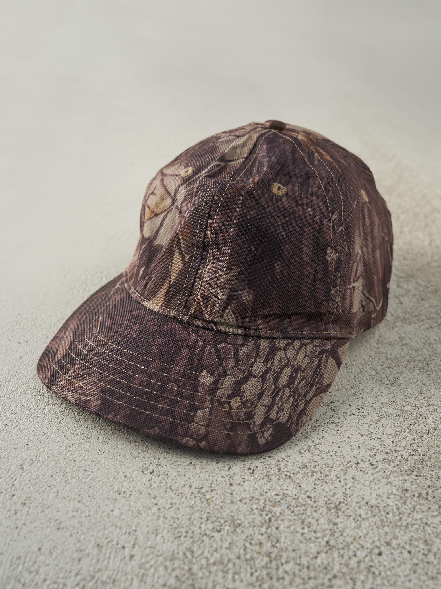 Vintage Y2K Camo Rain Lined Velcro Back Hat