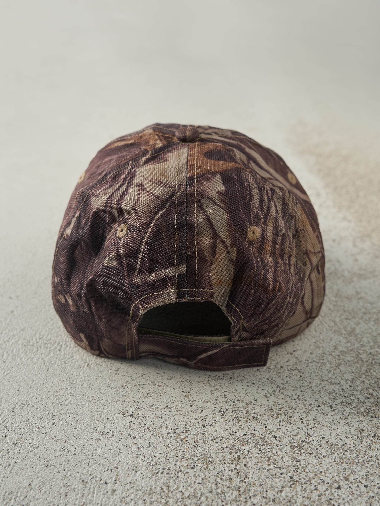 Vintage Y2K Camo Rain Lined Velcro Back Hat