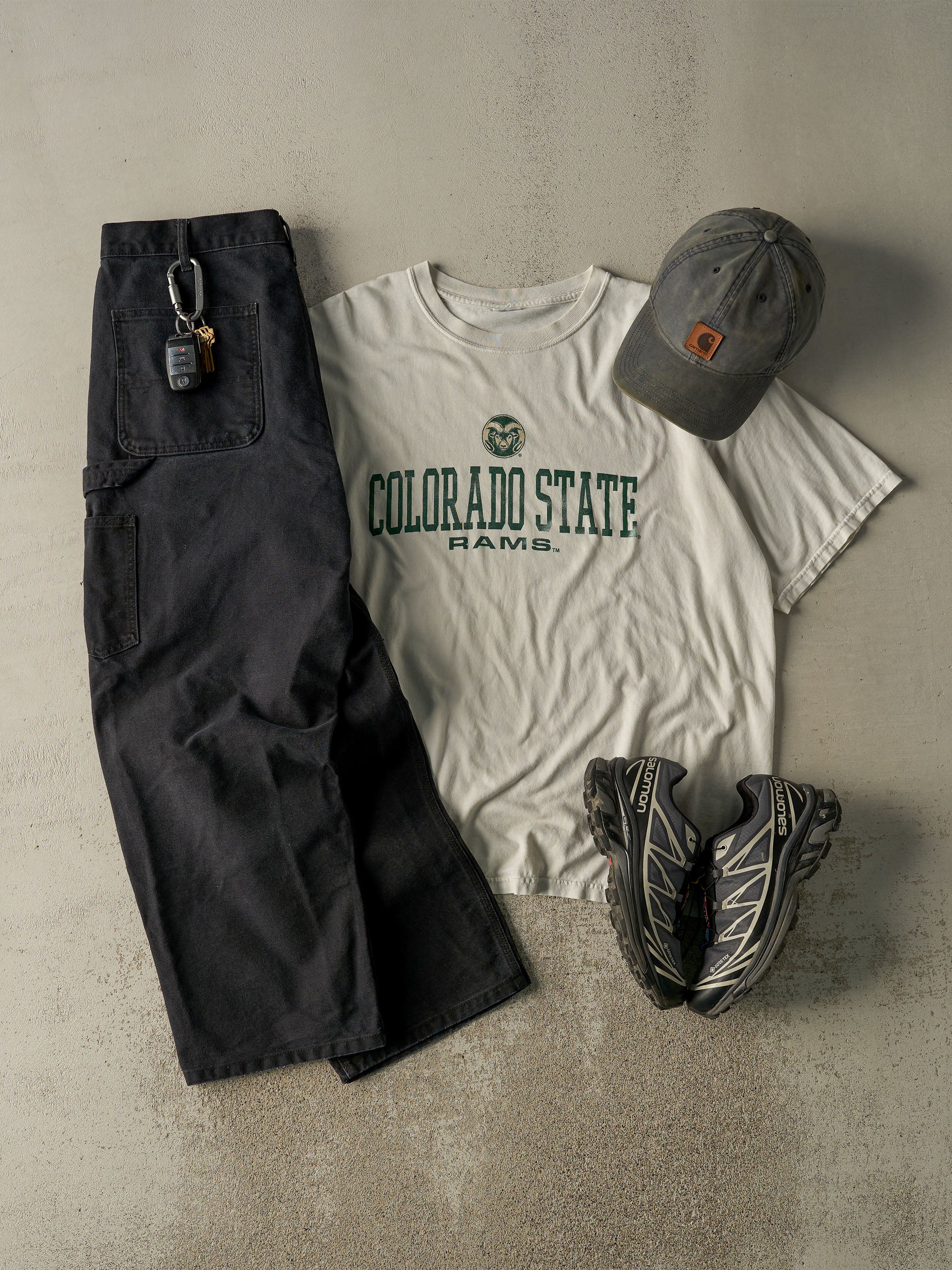 Vintage 90s White Colorado State Rams Tee (L/XL)