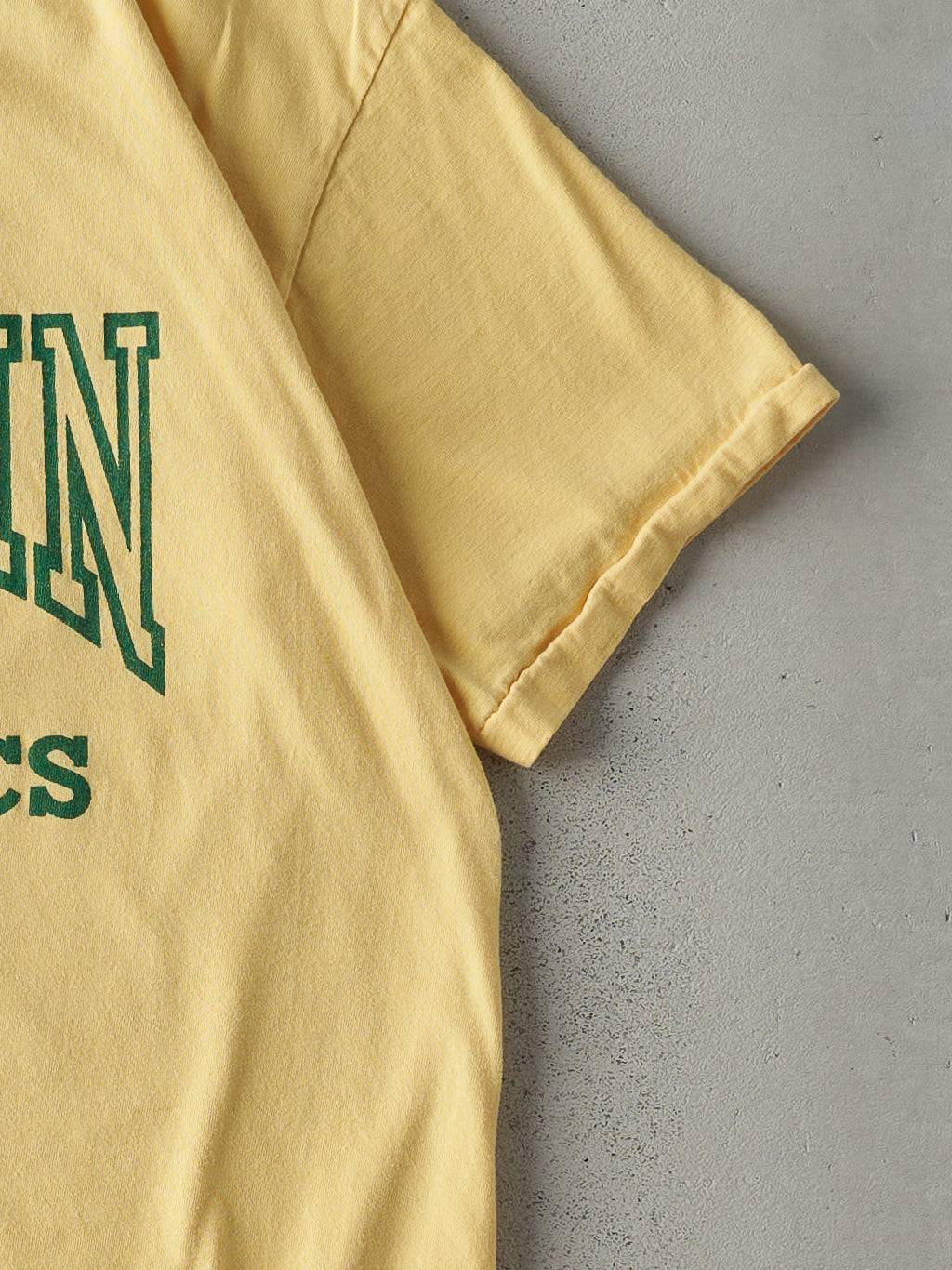 Vintage 80s Yellow Dublin Athletics Tee (S)