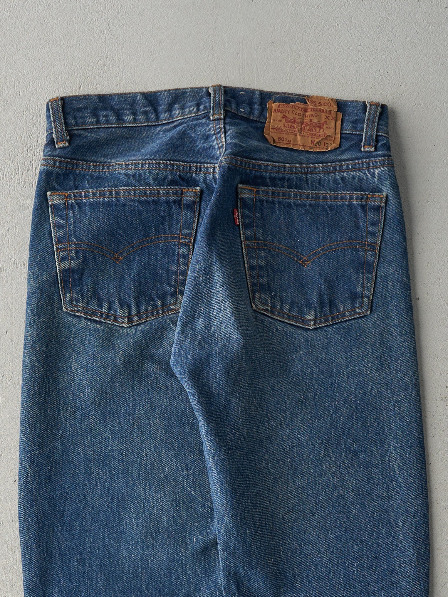 Vintage 80s Dark Wash Levi's 501XX Jeans (28x29)