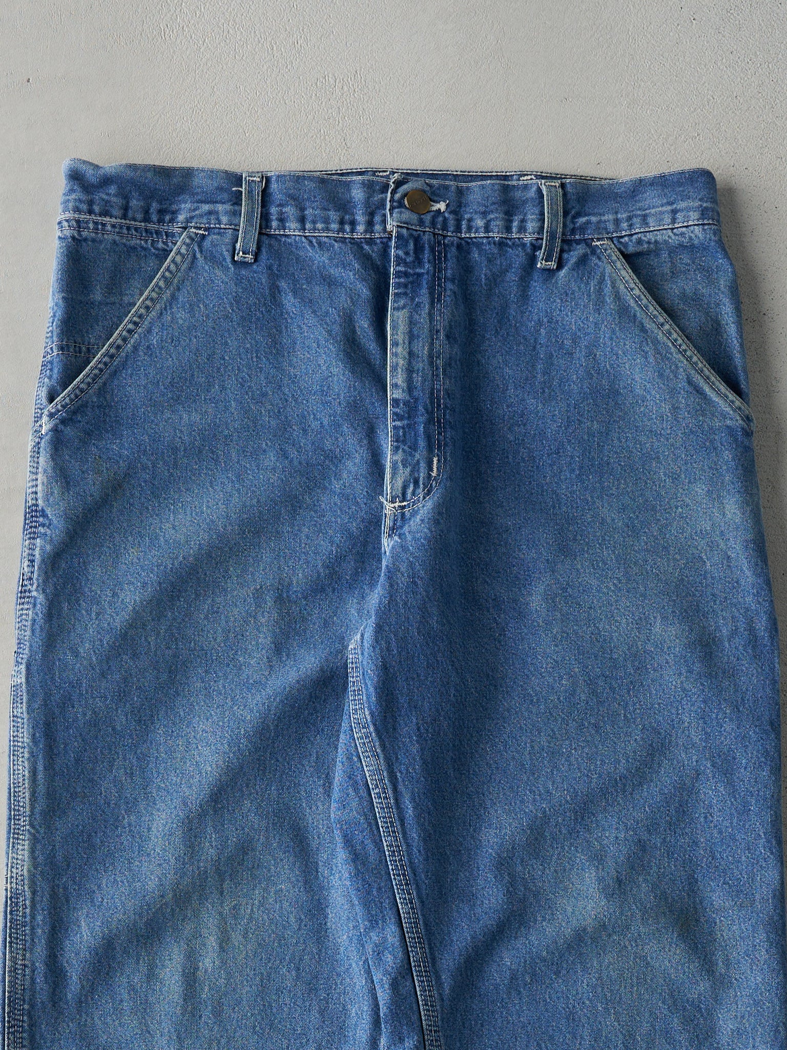 Vintage Y2K Mid Wash Carhartt Denim Carpenter Pants (34x29.5)