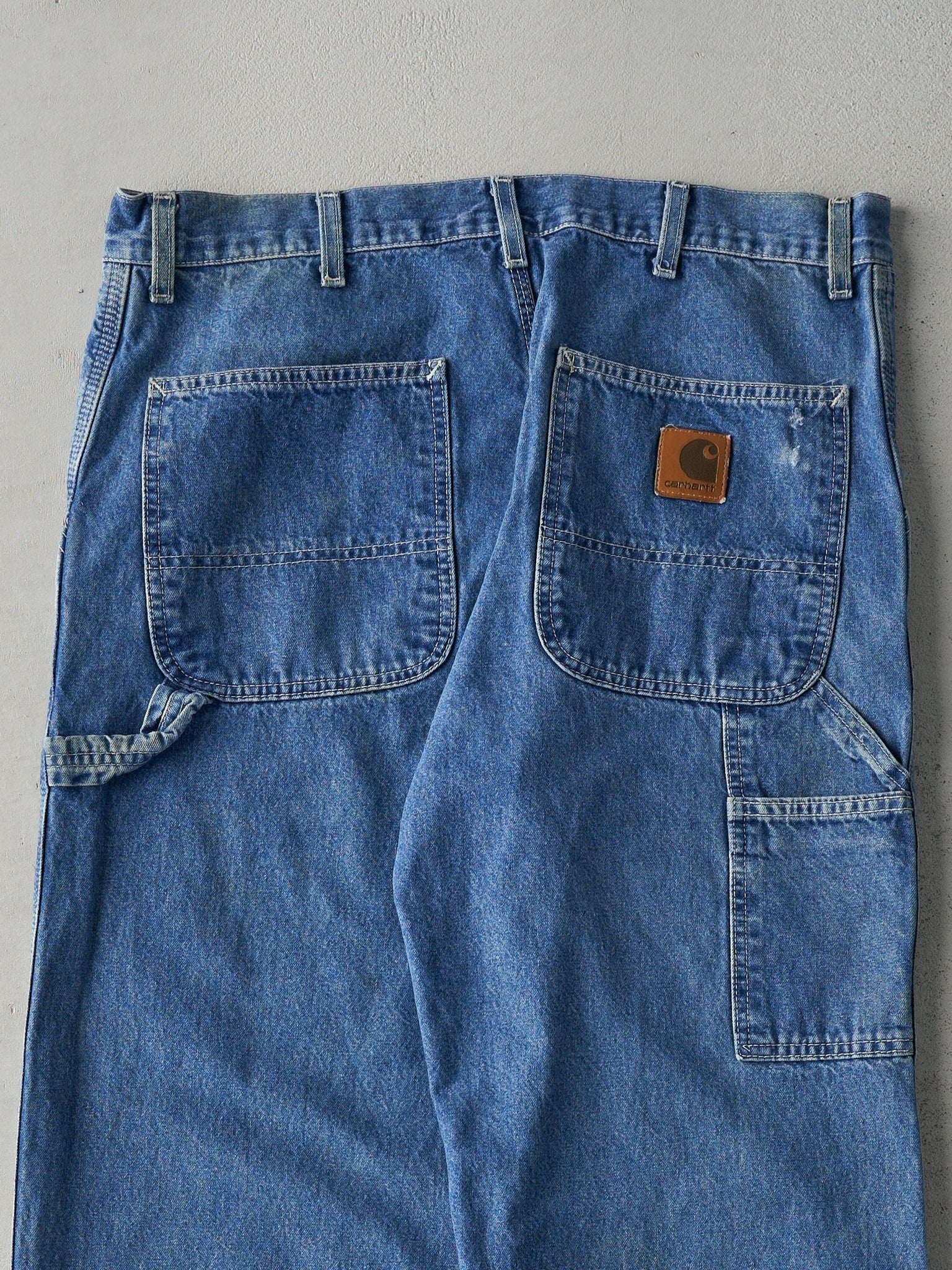 Vintage Y2K Mid Wash Carhartt Denim Carpenter Pants (34x29.5)