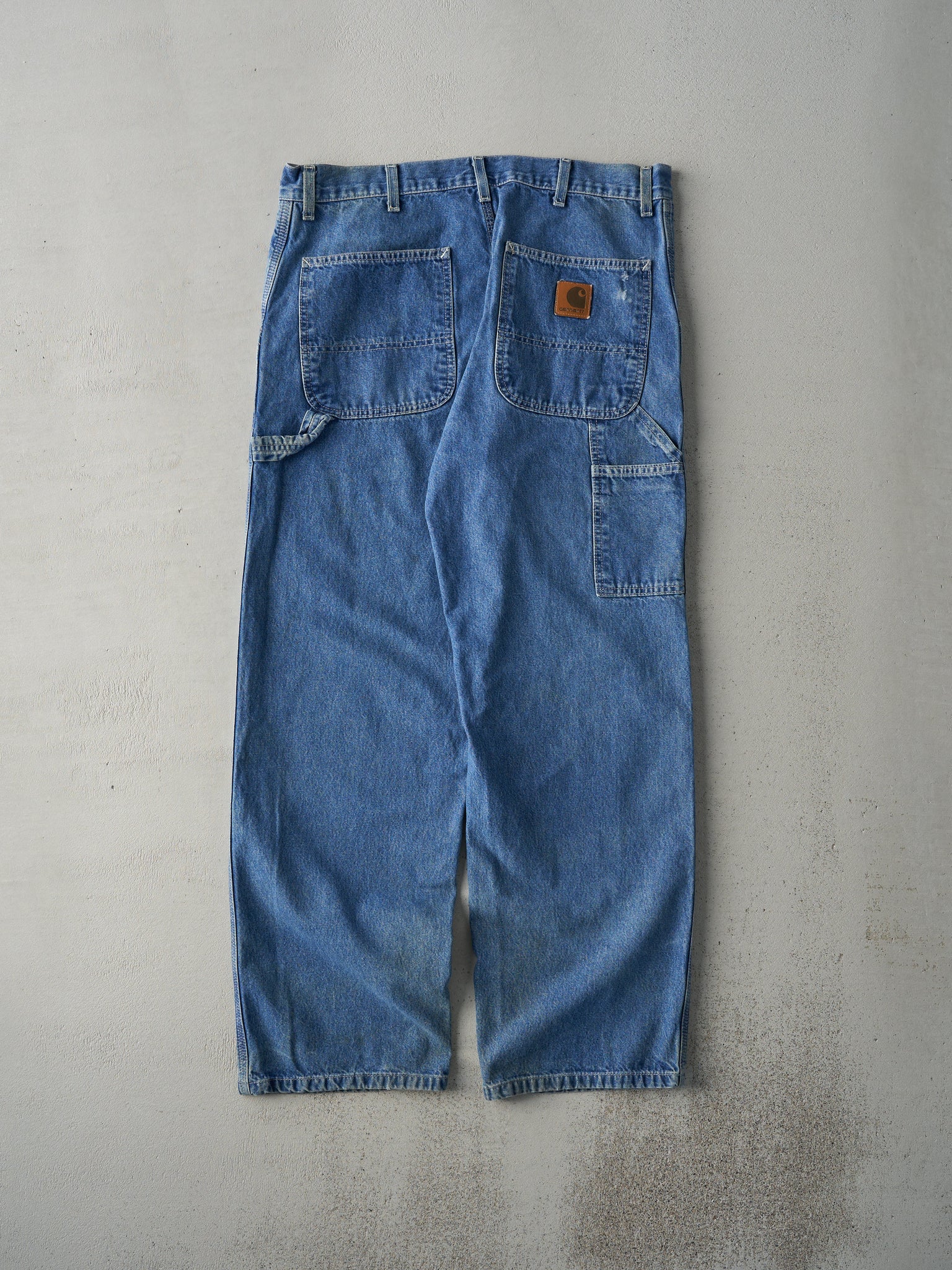 Vintage Y2K Mid Wash Carhartt Denim Carpenter Pants (34x29.5)