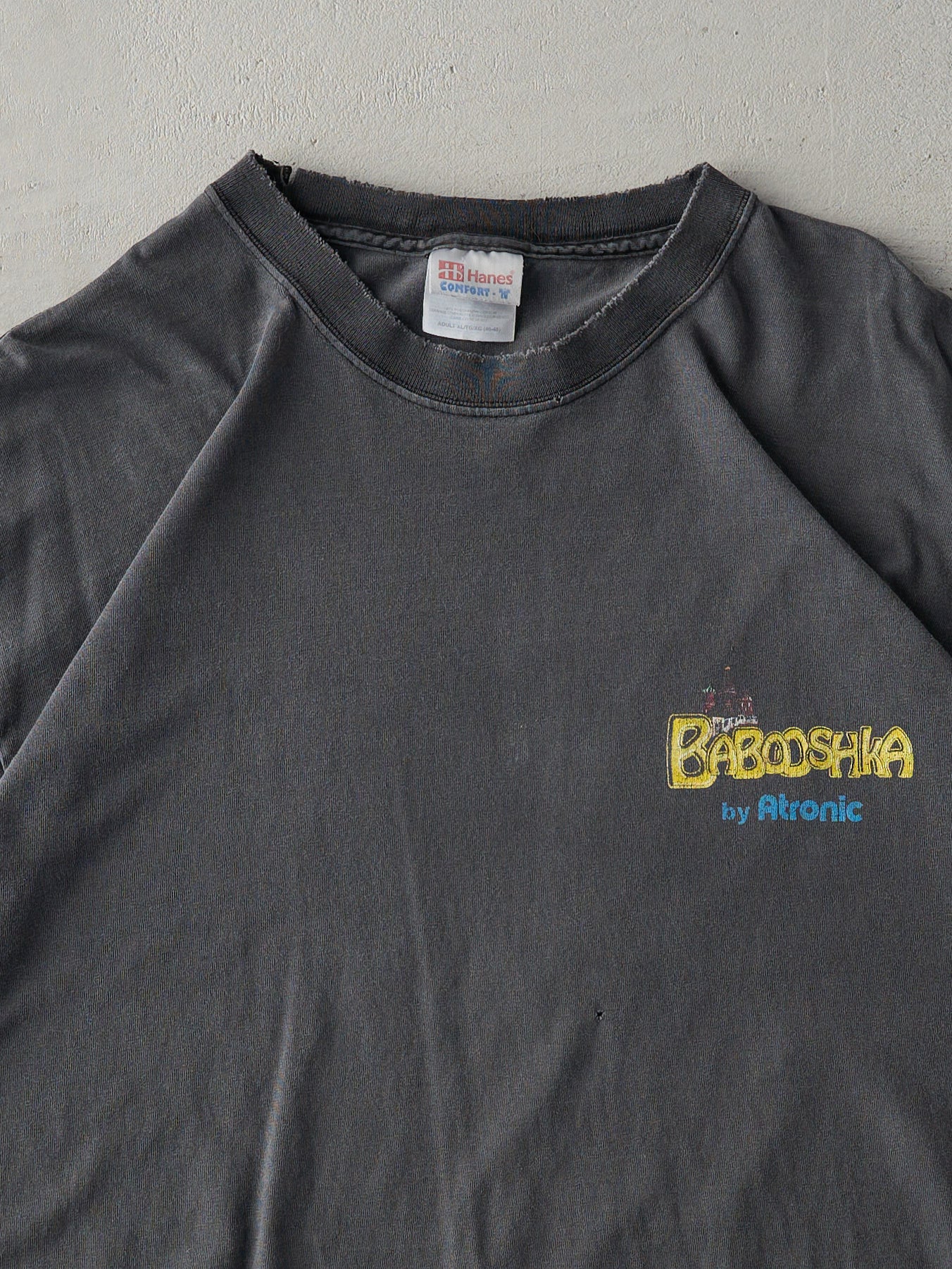 Vintage 90s Faded Black Babooshka Slot Machine Tee (L)