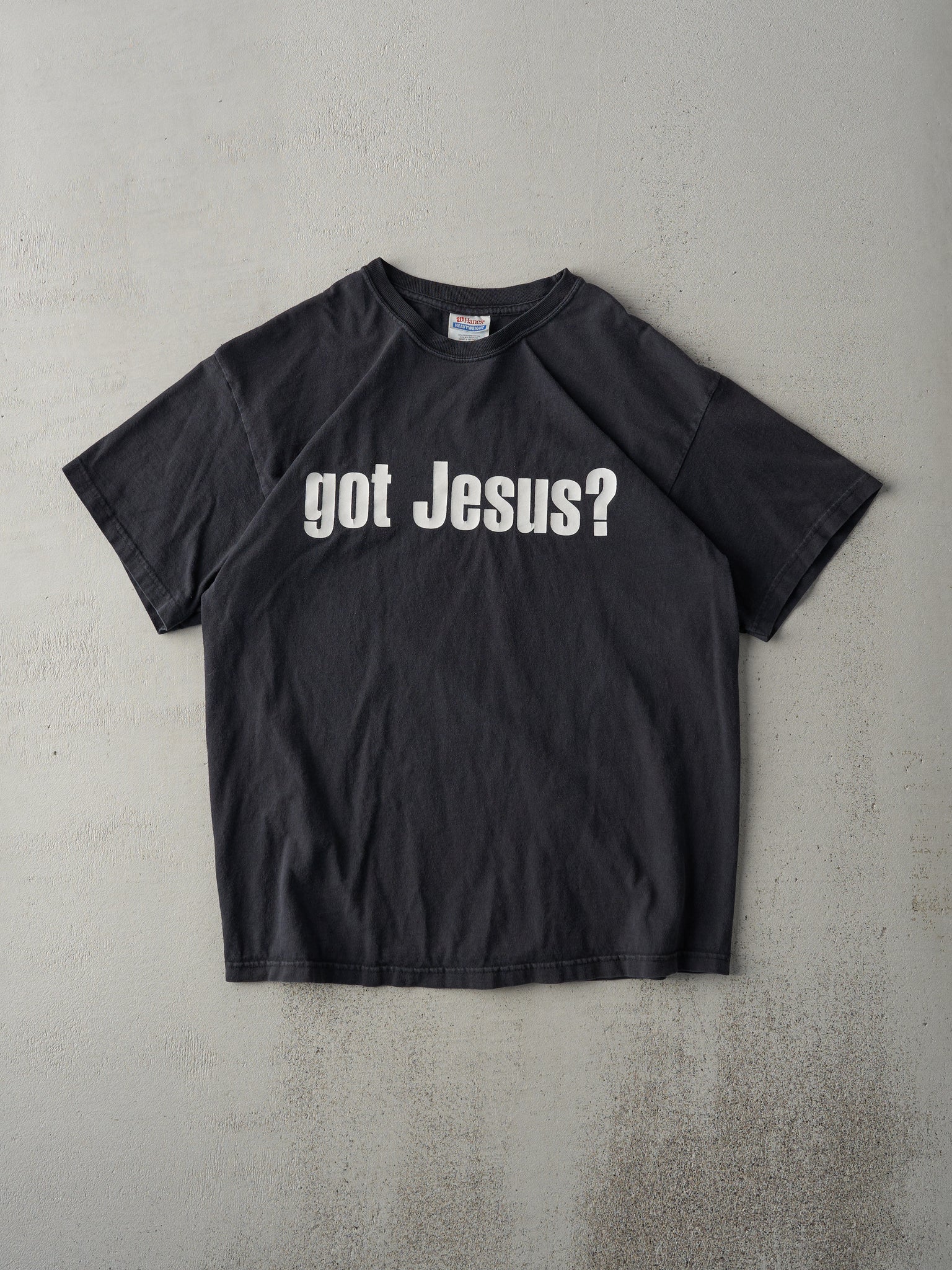 Vintage Y2K Black "Got Jesus?" Tee (M)