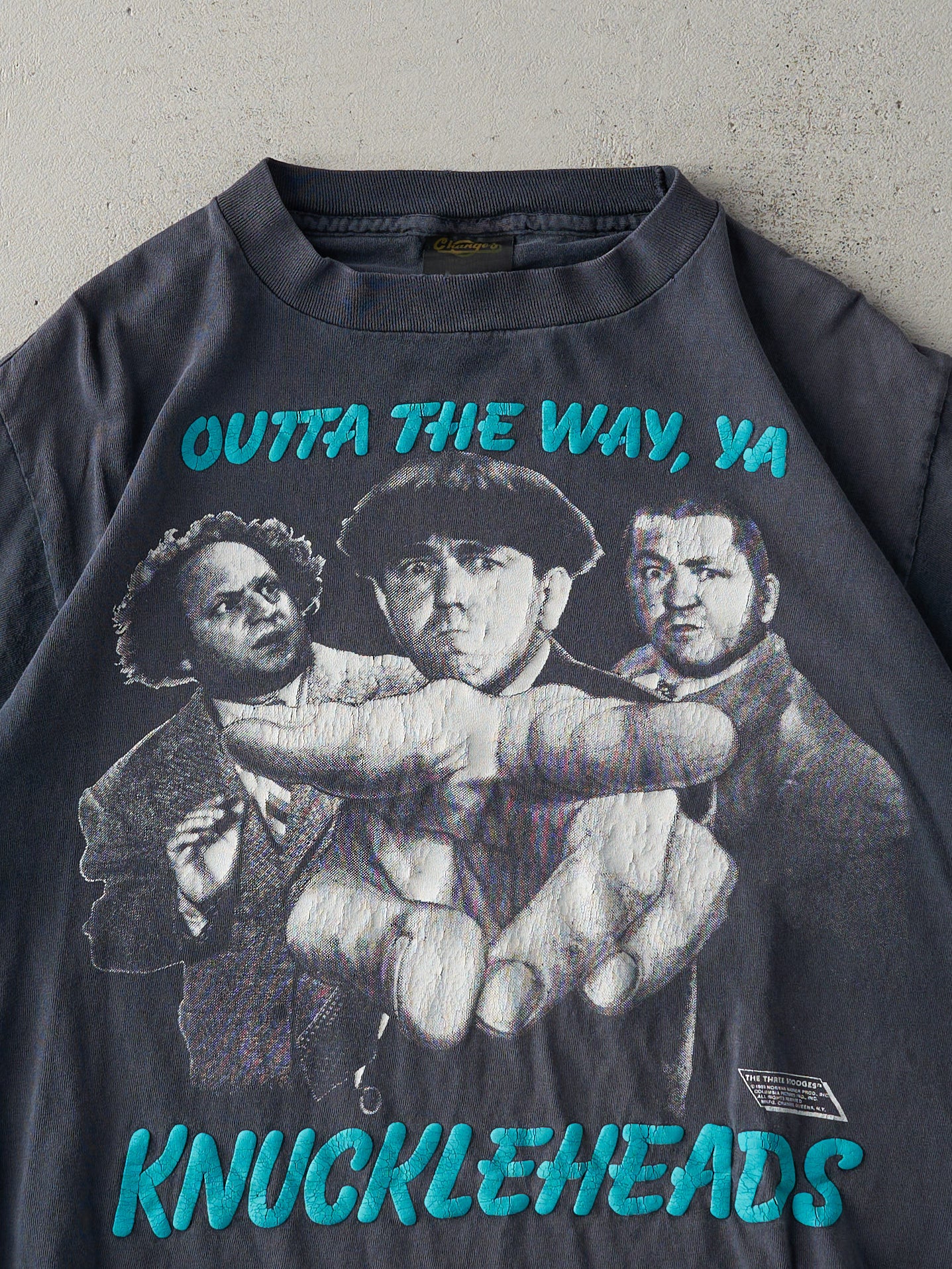 Vintage 89' Navy The Three Stooges "Knuckleheads" Single Stitch Tee (M)