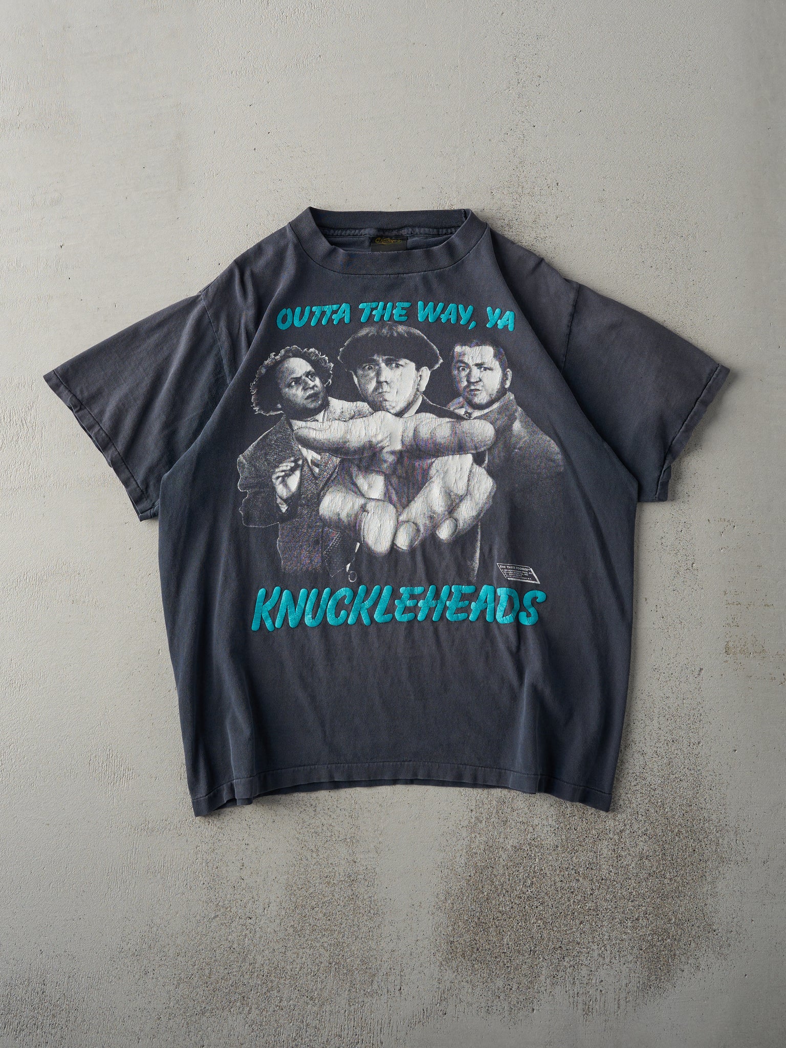 Vintage 89' Navy The Three Stooges "Knuckleheads" Single Stitch Tee (M)