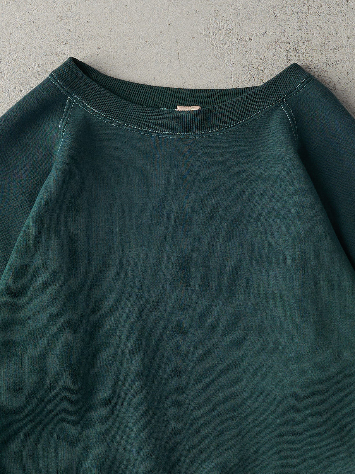 Vintage 80s Forest Green Blank Crewneck (S)