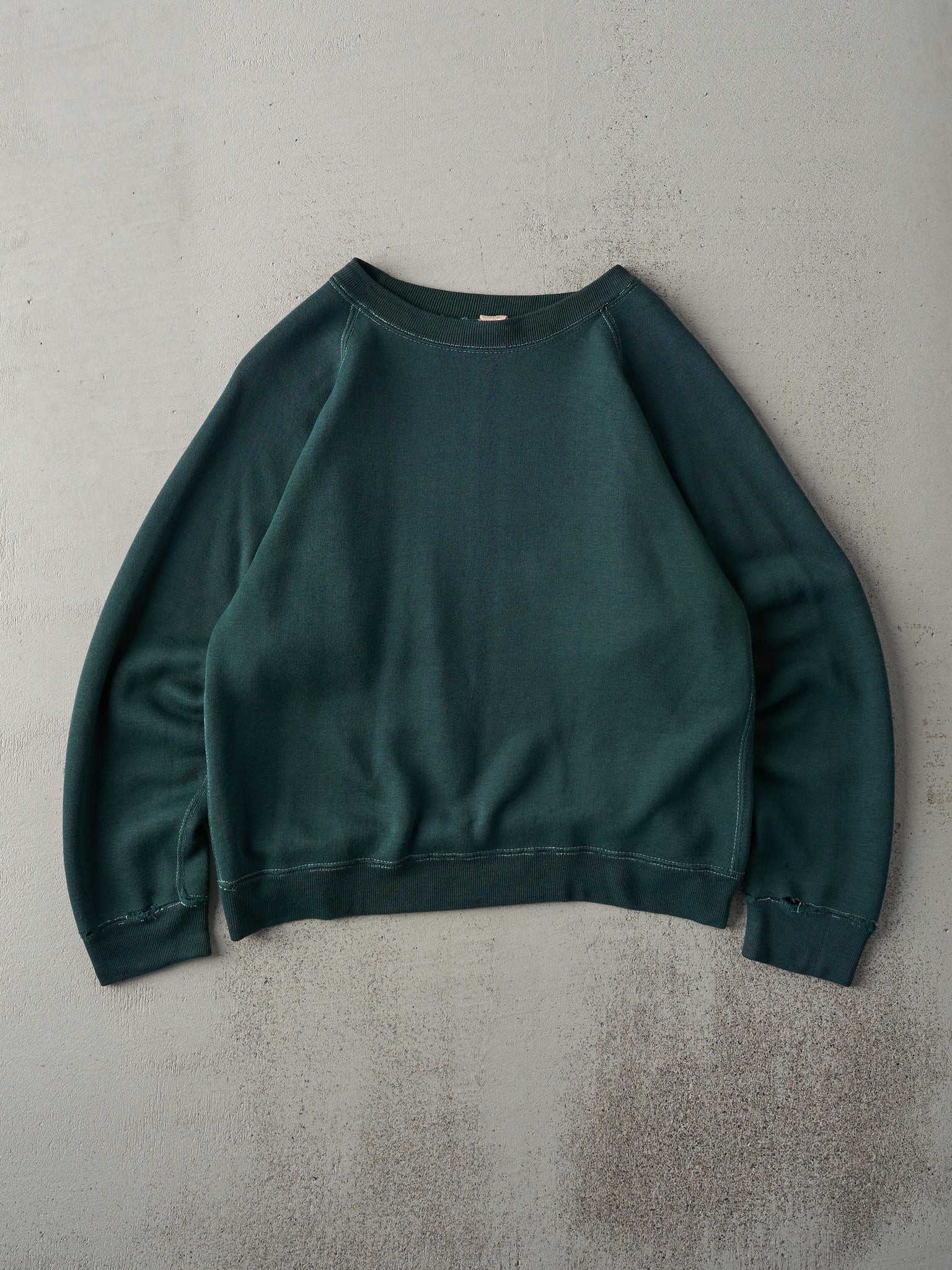 Vintage 80s Forest Green Blank Crewneck (S)